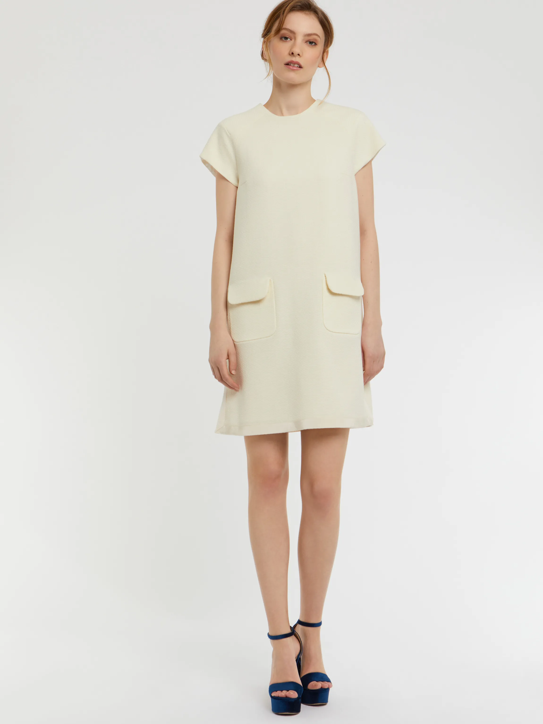 Store Robe Courte Trapeze En Laine Femme Robes