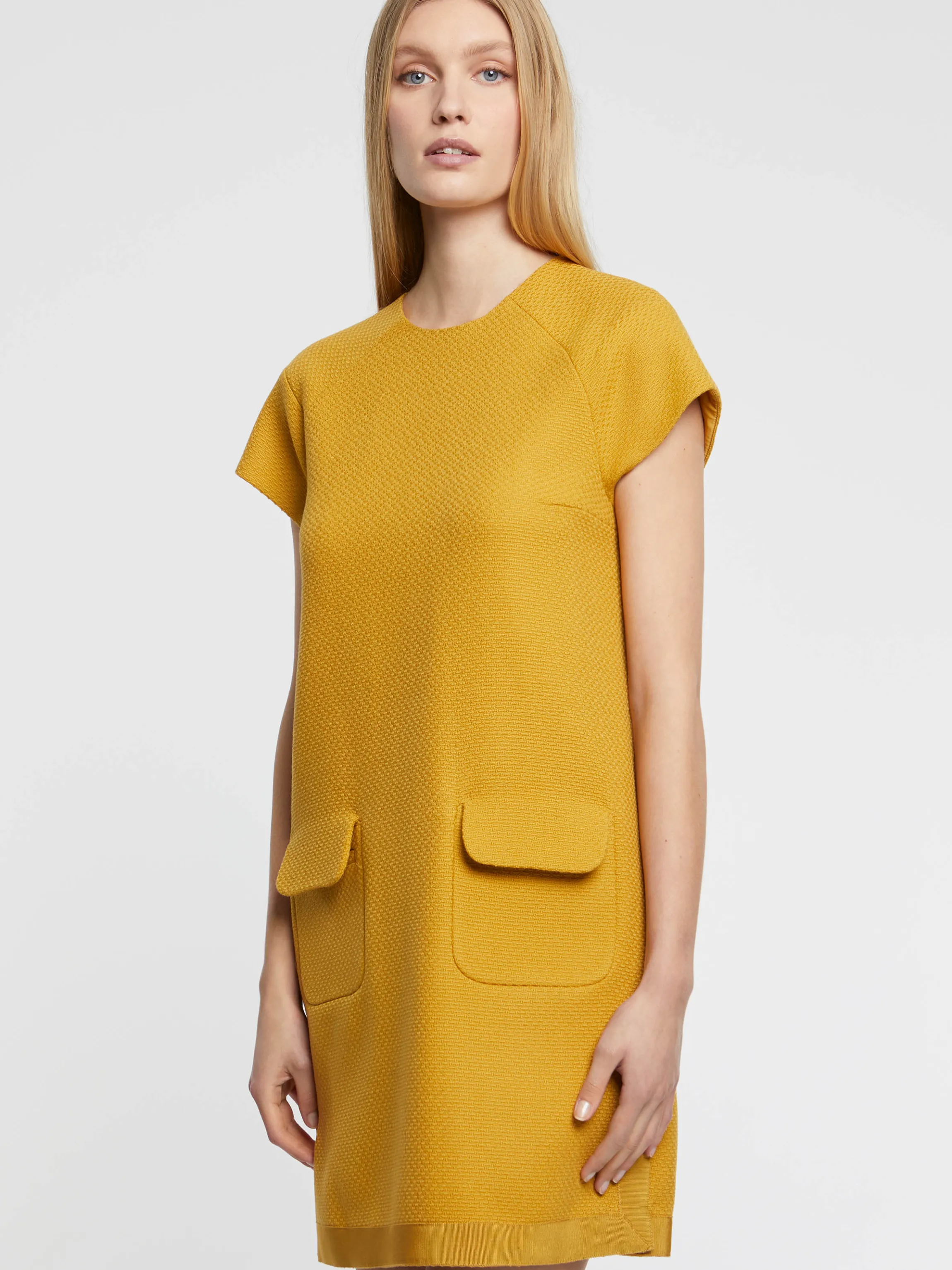 Store Robe Courte Trapeze En Laine Femme Robes