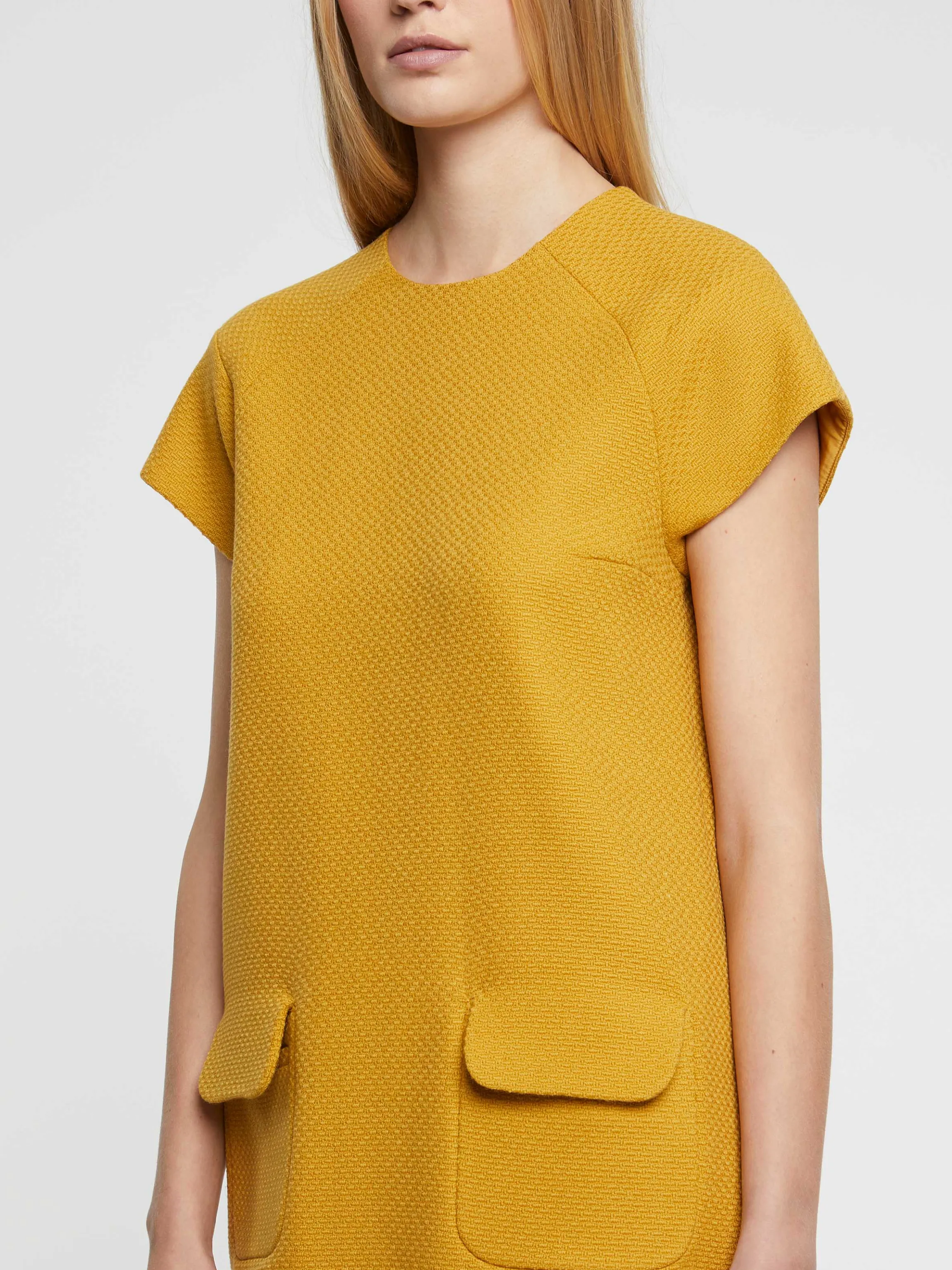 Store Robe Courte Trapeze En Laine Femme Robes