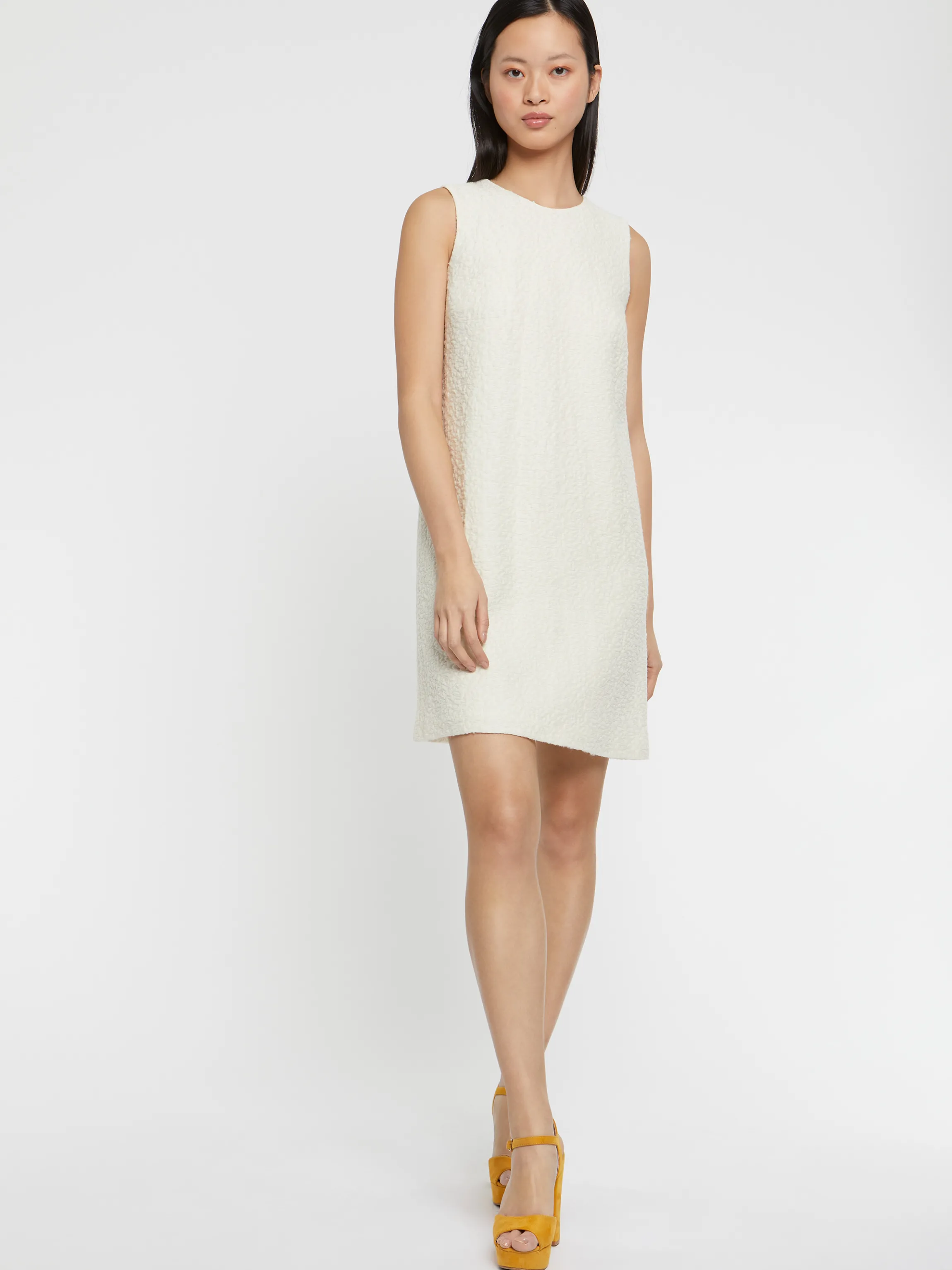 Flash Sale Robe Courte Trapeze En Laine Jacquard Femme Robes