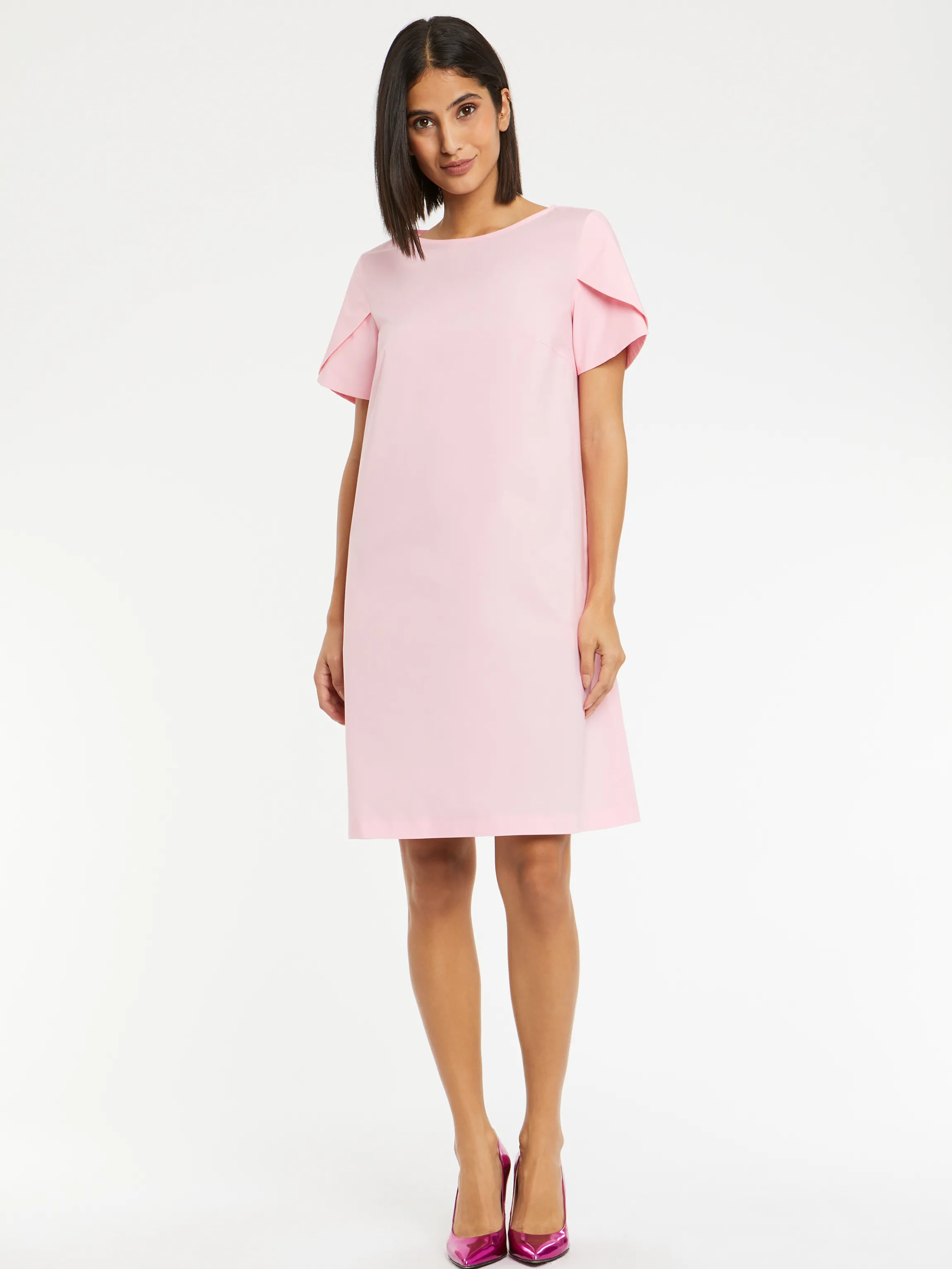 Flash Sale Robe Courte Trapeze En Popeline De Coton Femme Robes
