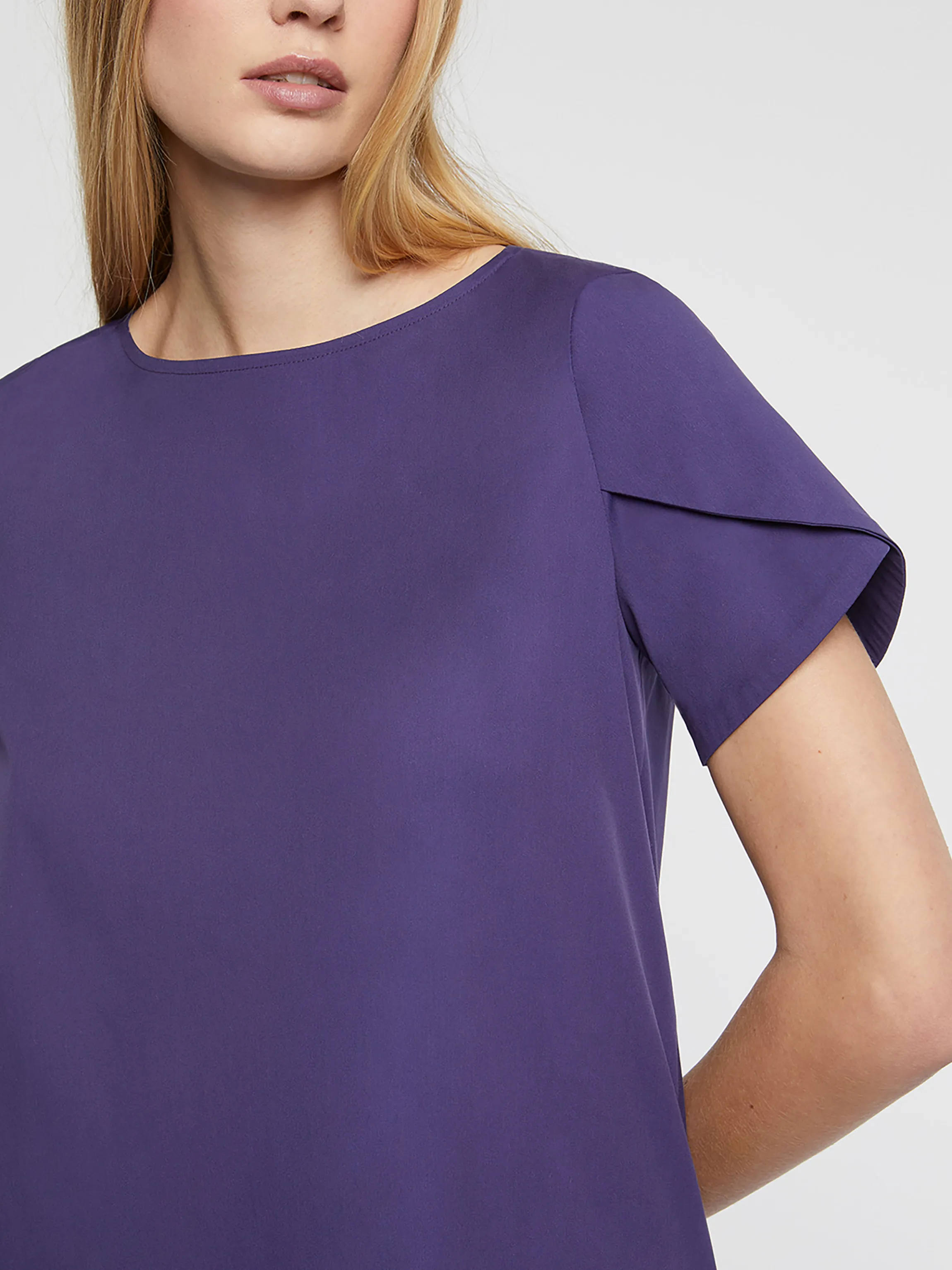 Outlet Robe Courte Trapeze En Popeline De Coton Femme Robes