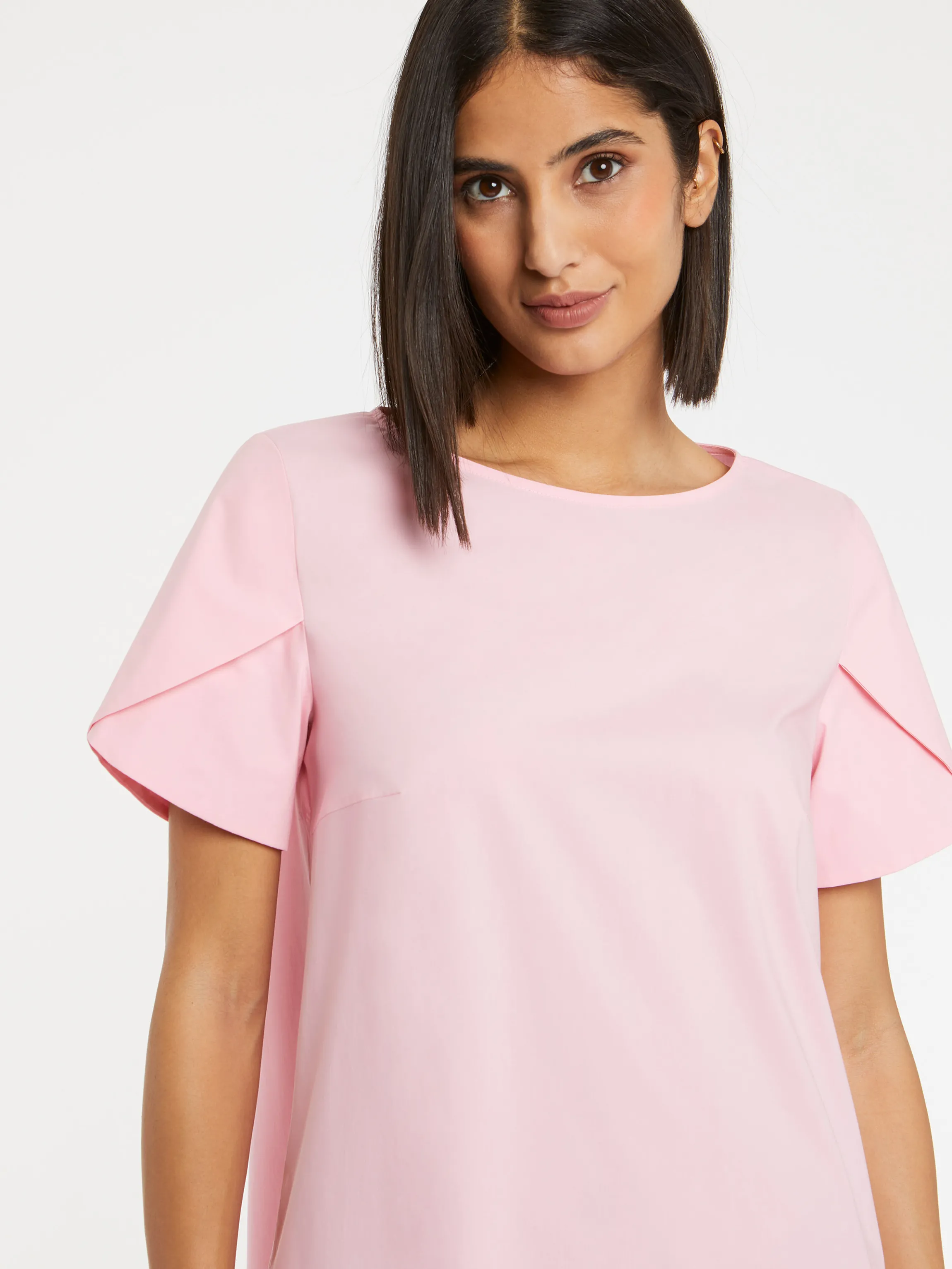 Flash Sale Robe Courte Trapeze En Popeline De Coton Femme Robes