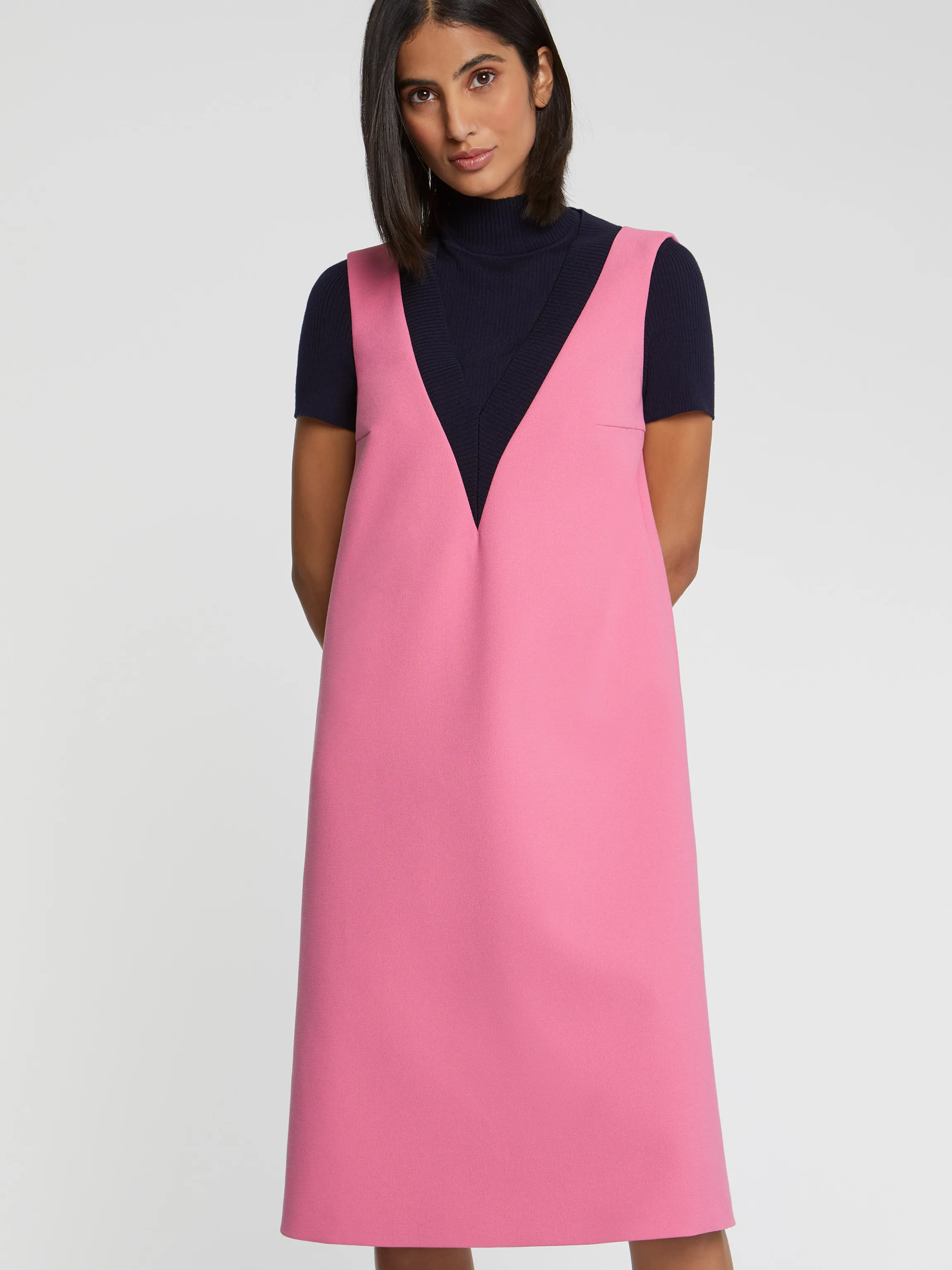 Online Robe Courte Trapeze En Trompe L'Oeil Femme Robes
