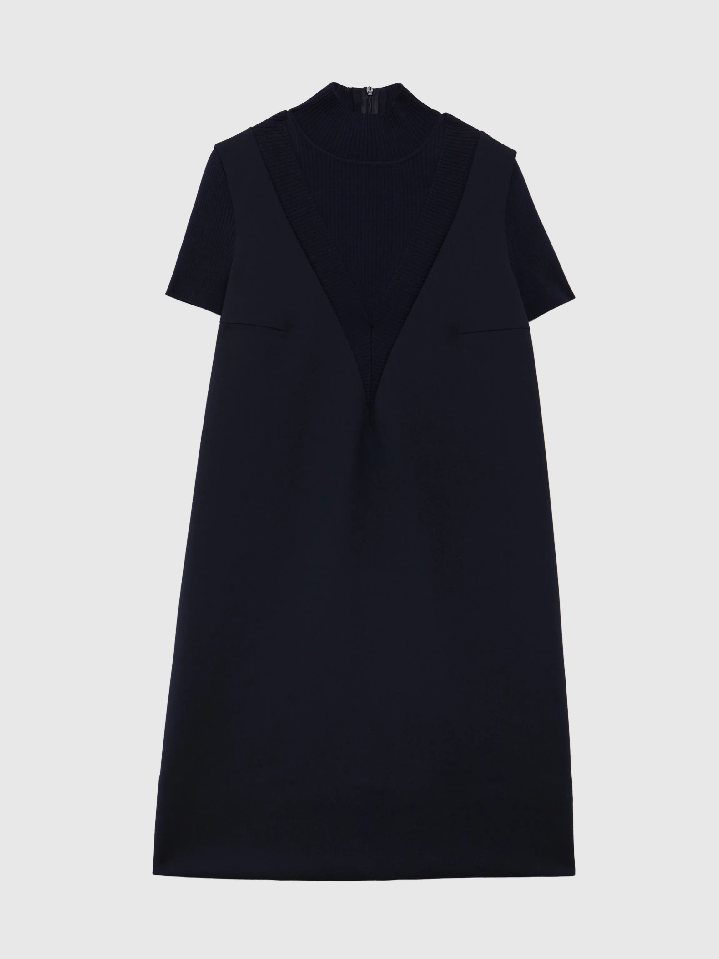 robe_courte_trapeze_en_trompe_loeil_4-1.webp Cheap Robe Courte Trapeze En Trompe L'Oeil Femme Robes