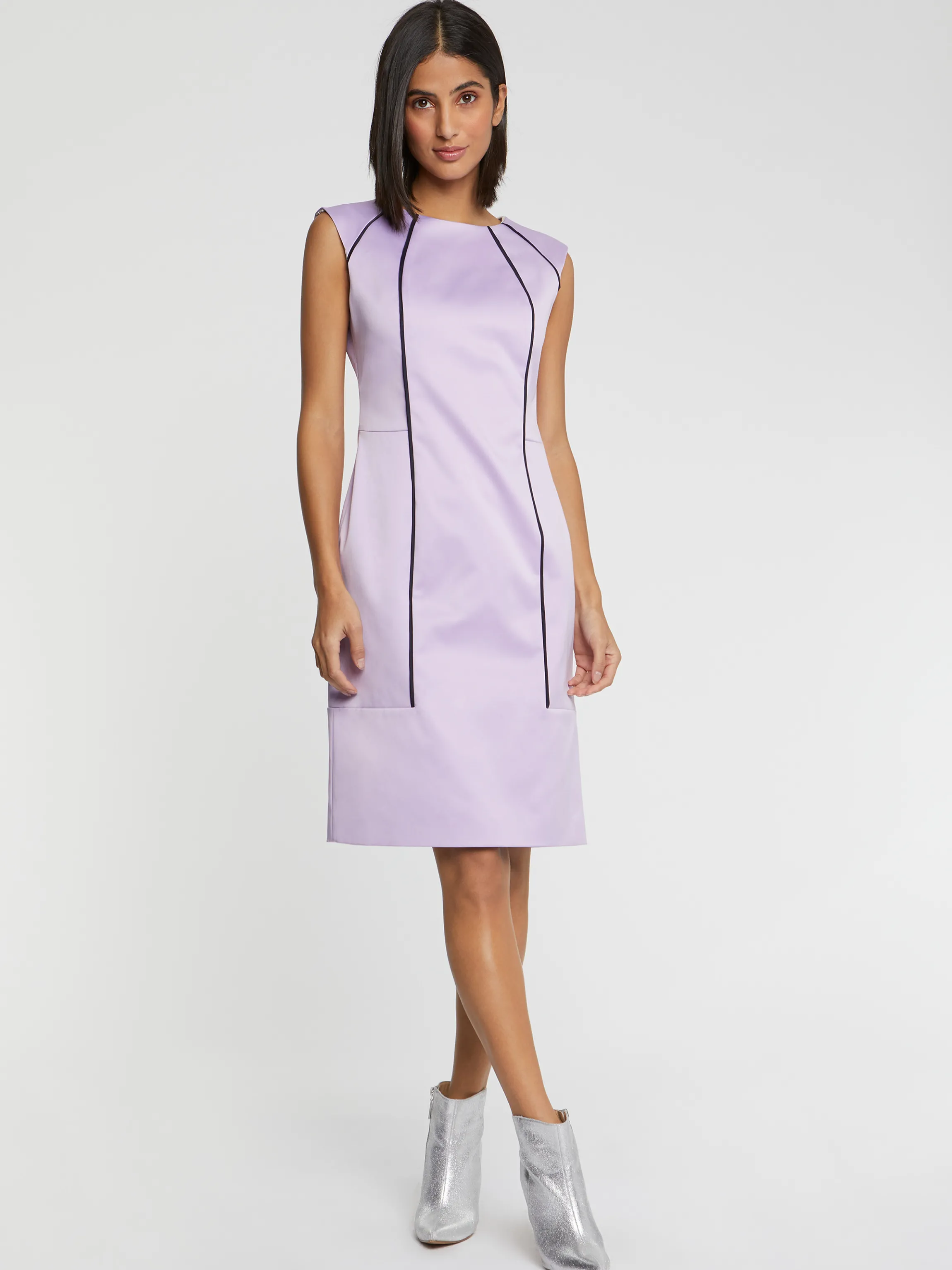 Hot Robe Droite En Satin Femme Robes