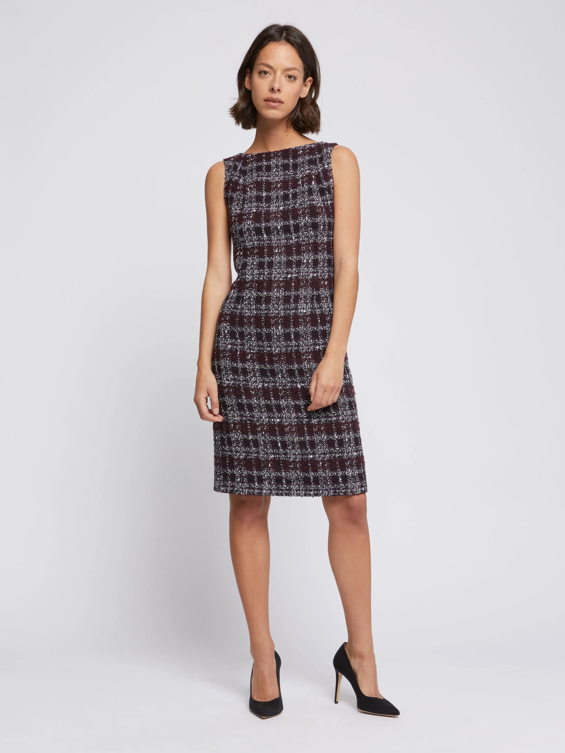 Sale Robe Droite En Tweed Femme Robes