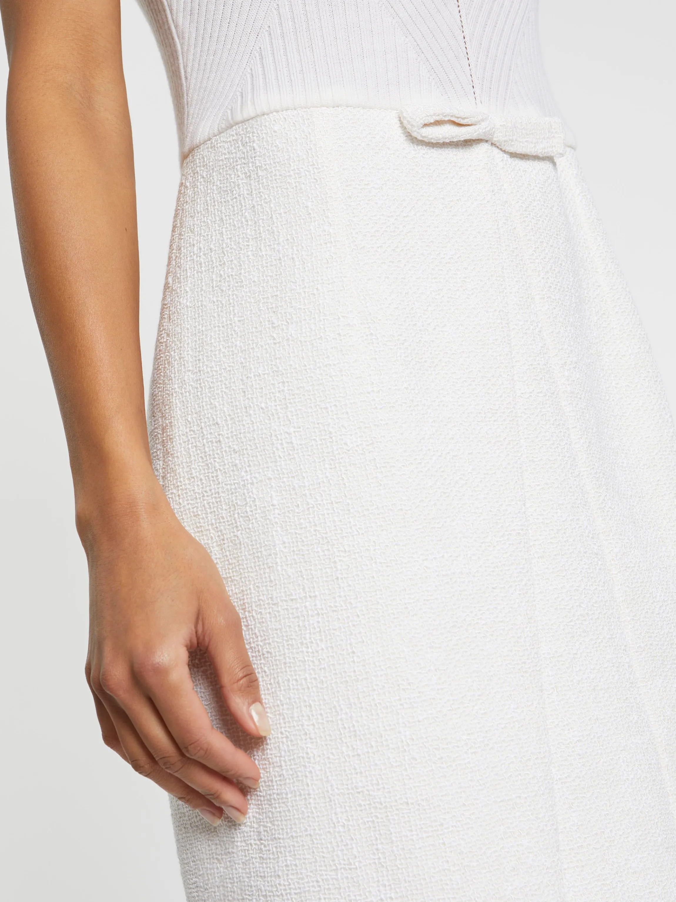 New Robe Droite Trompe-L?Oeil En Tweed Femme Robes