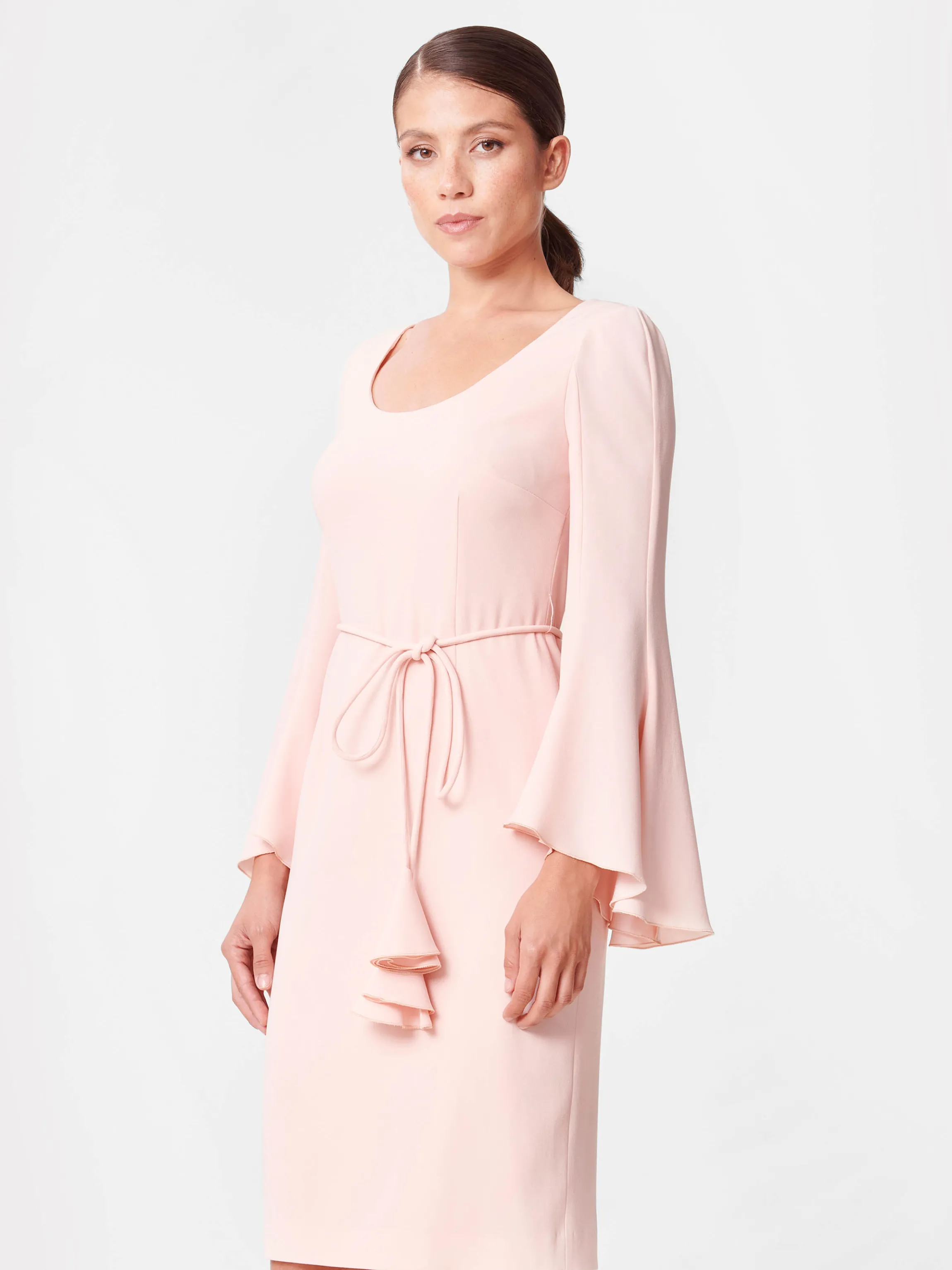 Hot Robe En Crepe Envers Satin Femme Robes