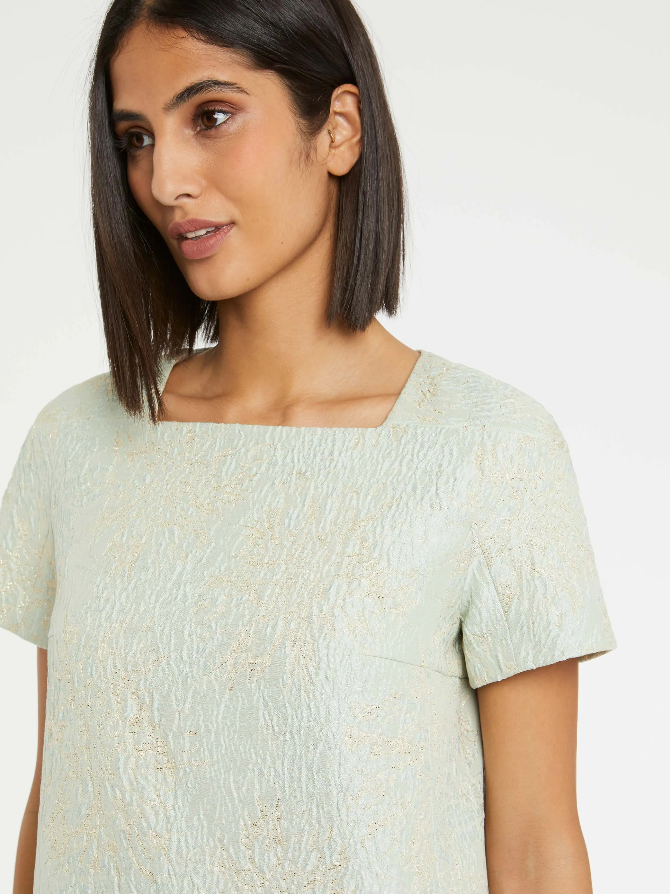 Outlet Robe En Jacquard Reliefe Femme Robes