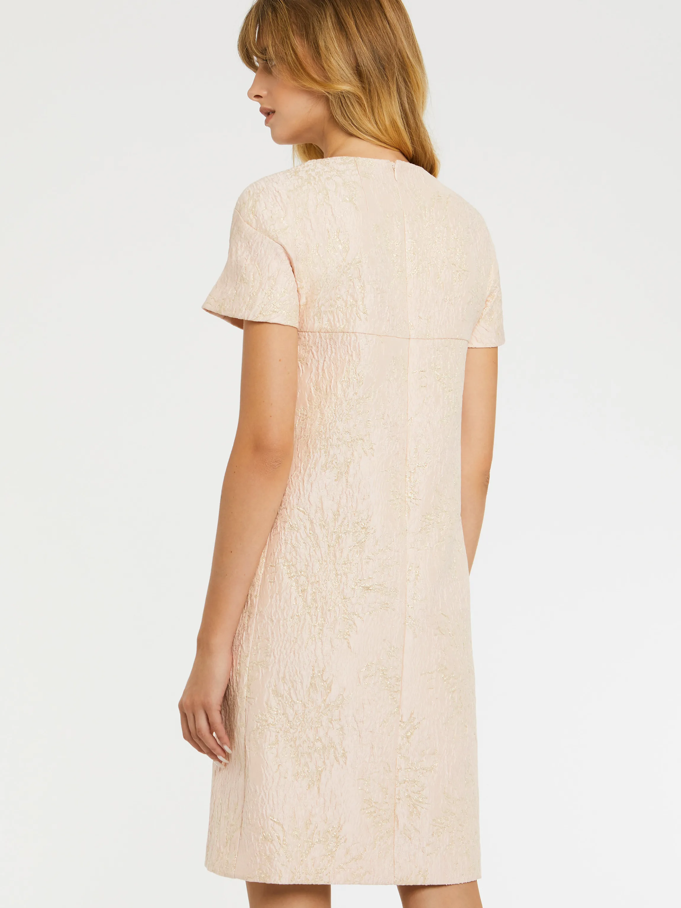 robe_en_jacquard_reliefe_3-1.webp Clearance Robe En Jacquard Reliefe Femme Robes