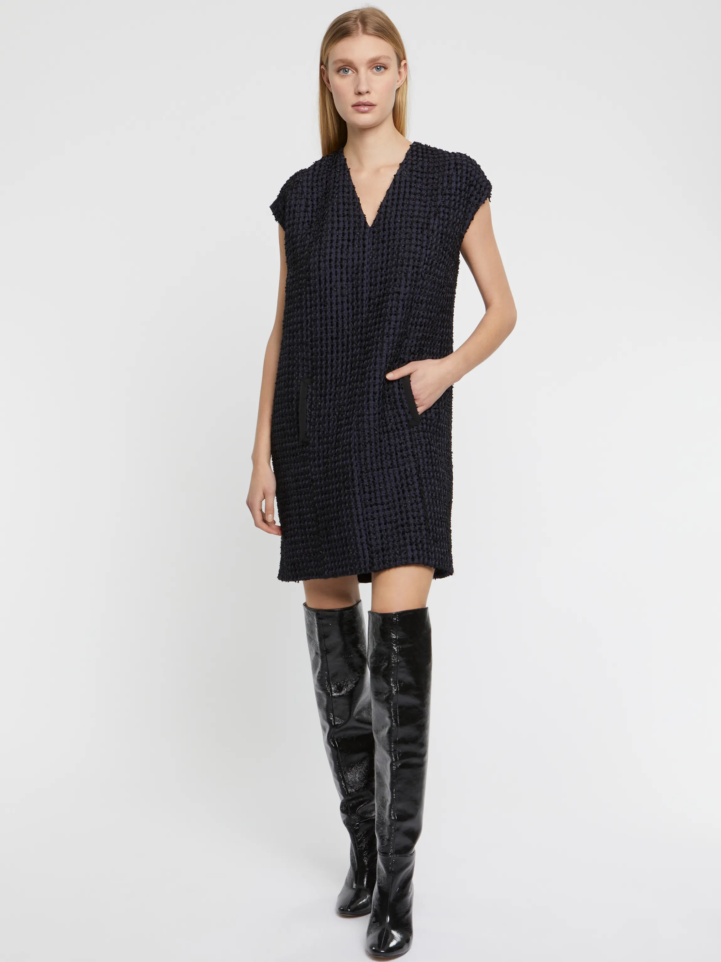 Flash Sale Robe En Tweed Ruban Femme Robes