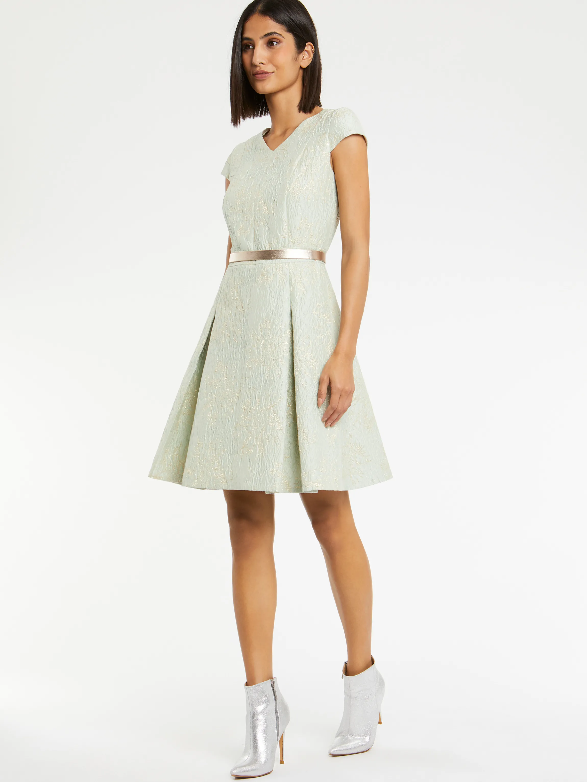 Cheap Robe Evasee En Jacquard Reliefe Femme Robes