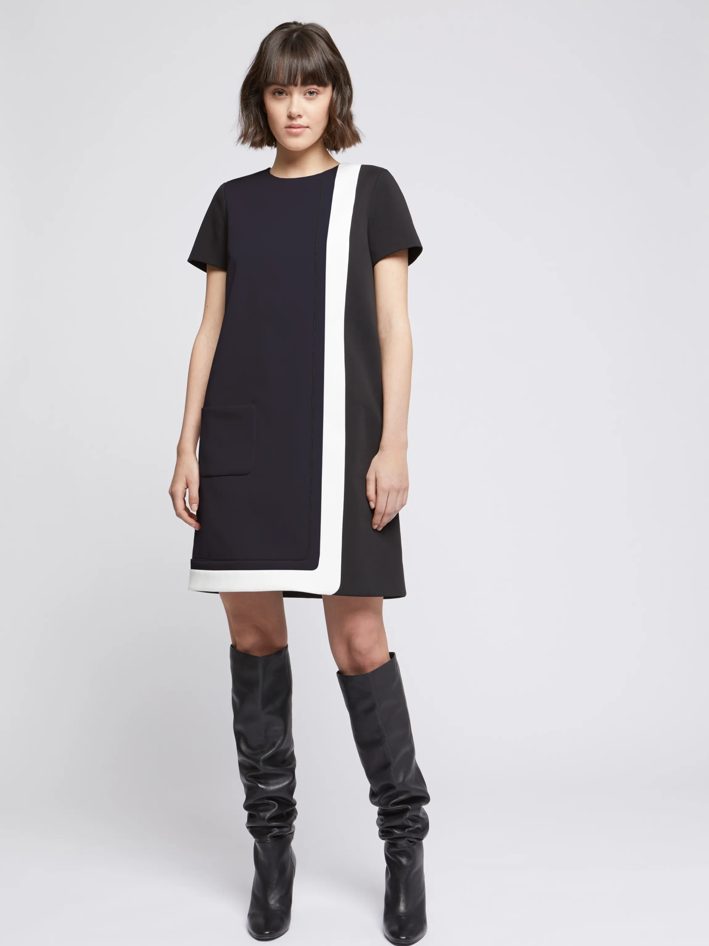 Flash Sale Robe Graphique En Tricotine Stretch Femme Robes