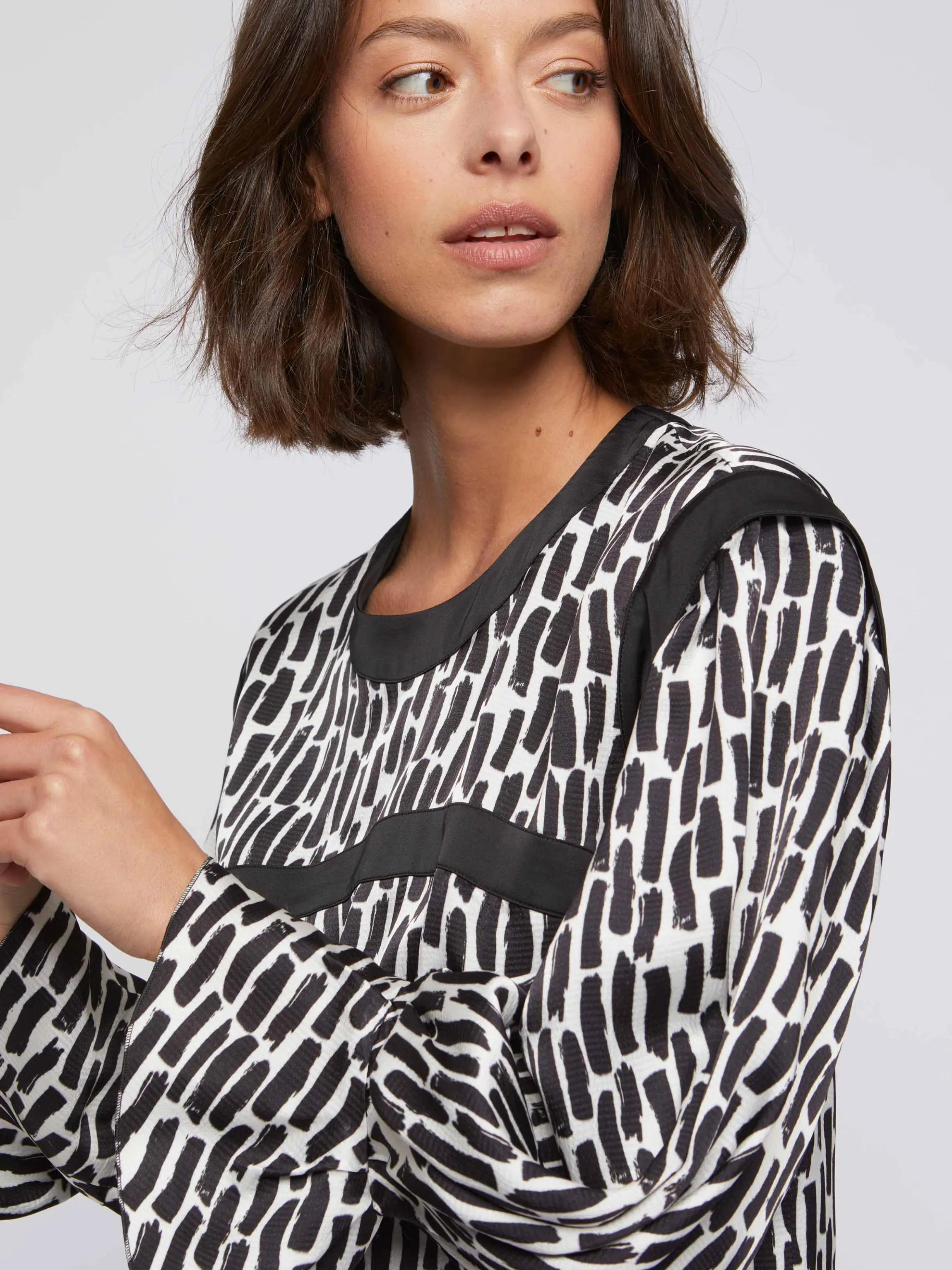 Flash Sale Robe Imprime Coups De Pinceau En Viscose Femme Robes