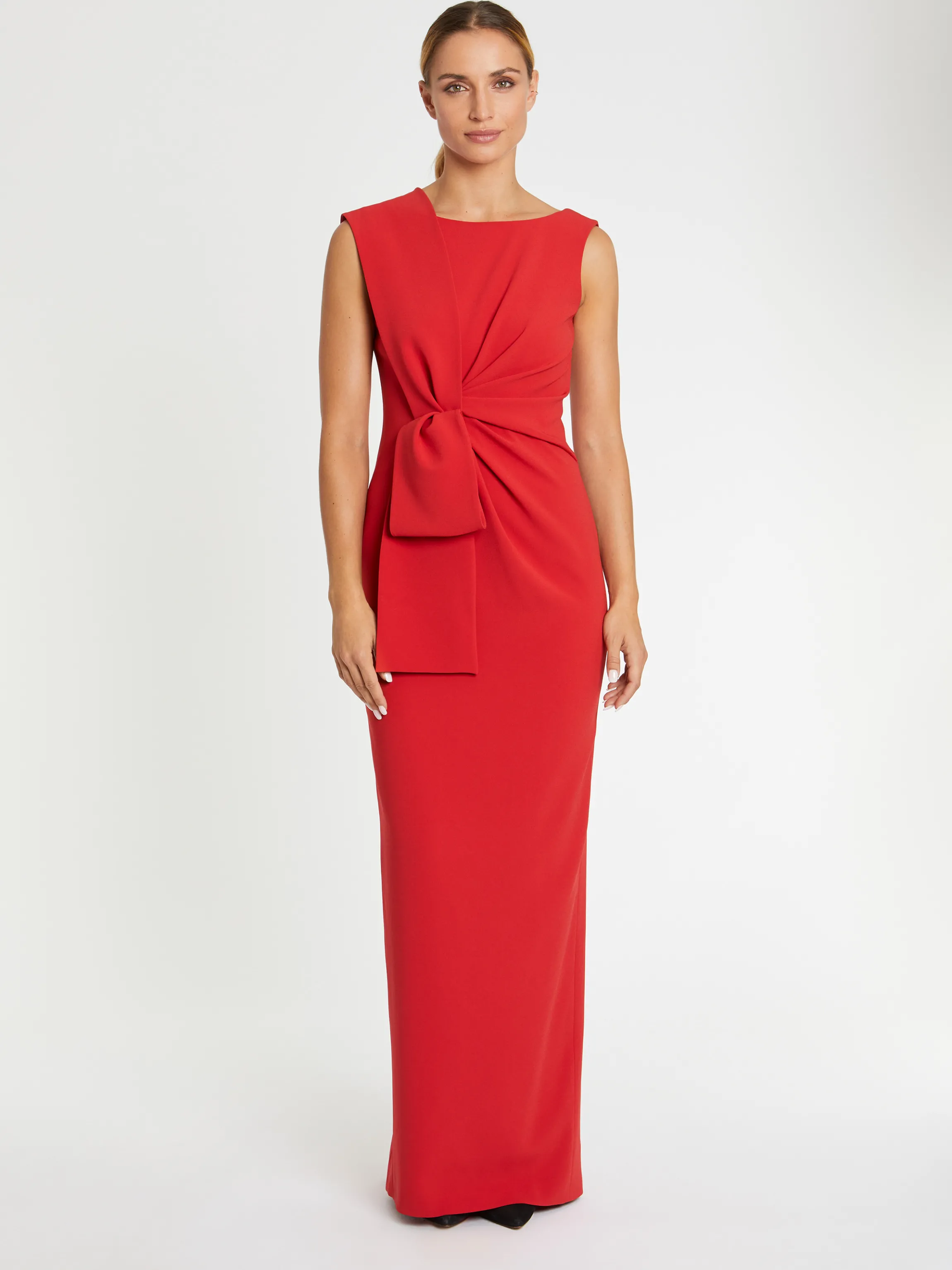 Hot Robe Longue De Ceremonie A Noeud En Satin Femme Robes