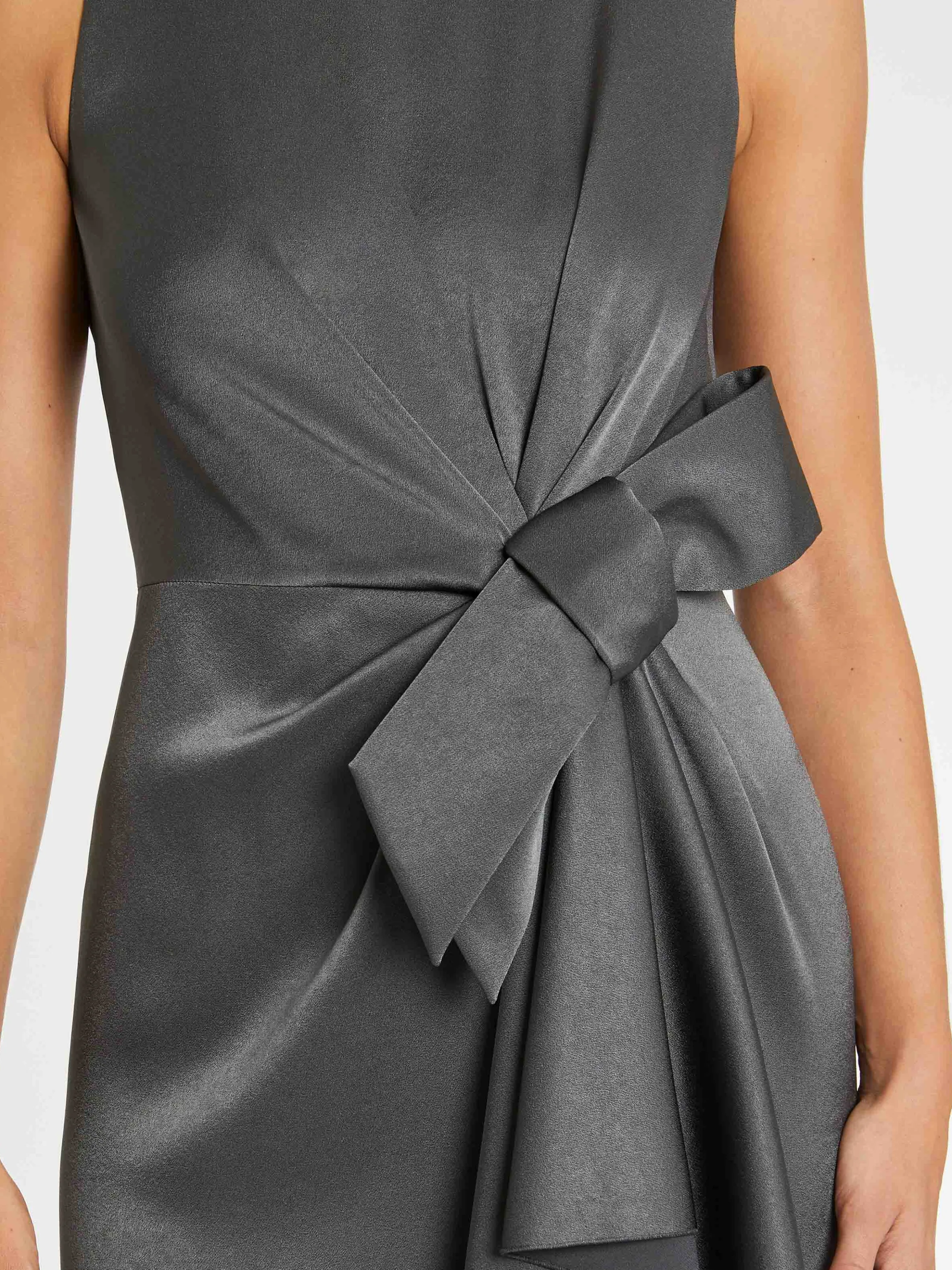 New Robe Longue De Ceremonie A Noeud En Satin Femme Robes