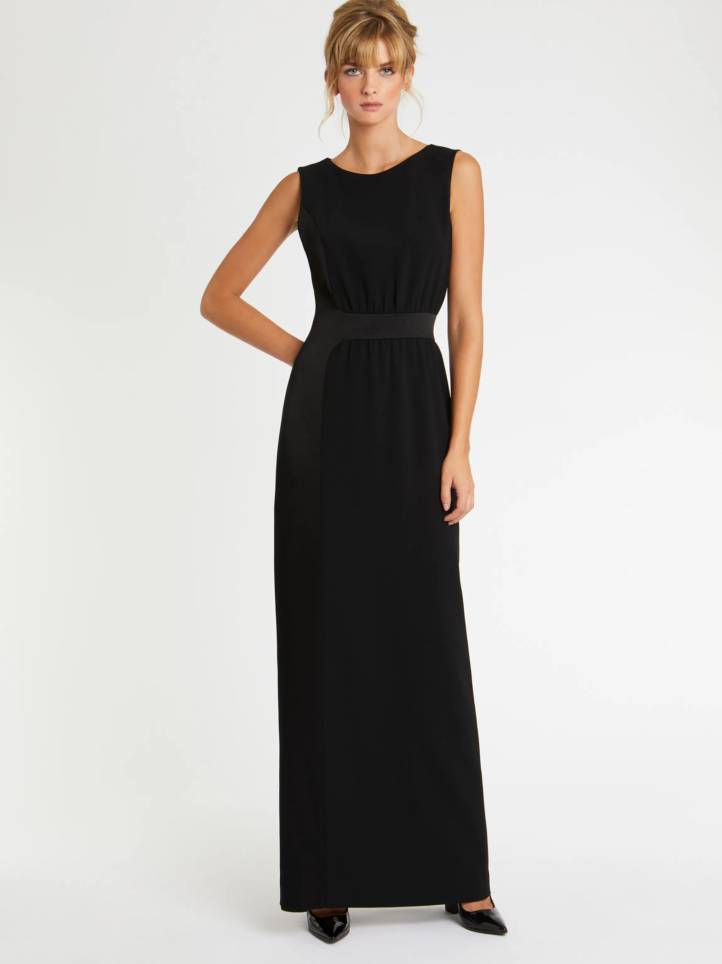 Shop Robe Longue De Ceremonie En Crepe De Satin Femme Robes
