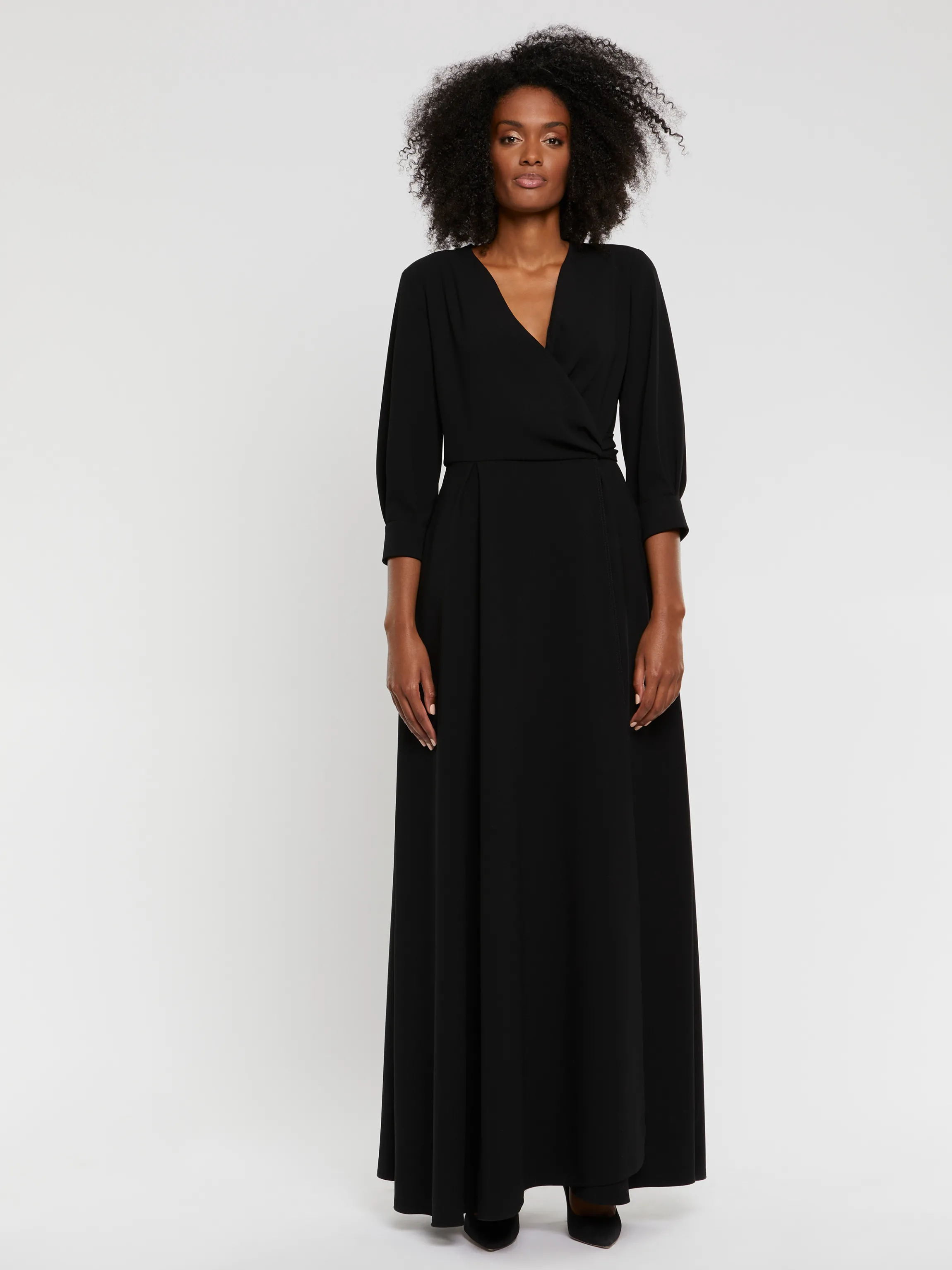 Store Robe Longue De Ceremonie En Crepe Envers Satin Femme Robes