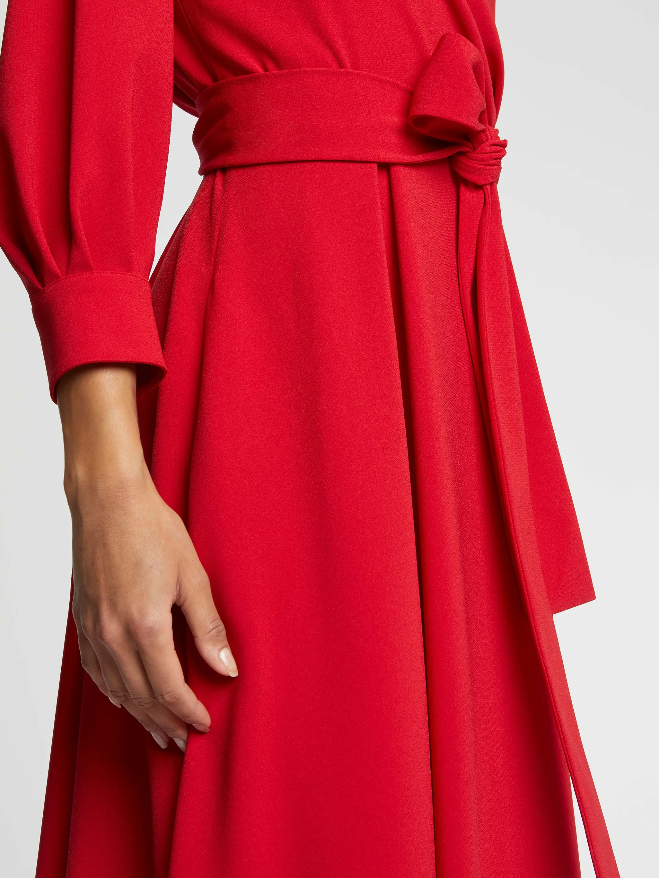 Clearance Robe Longue De Ceremonie En Crepe Envers Satin Femme Robes