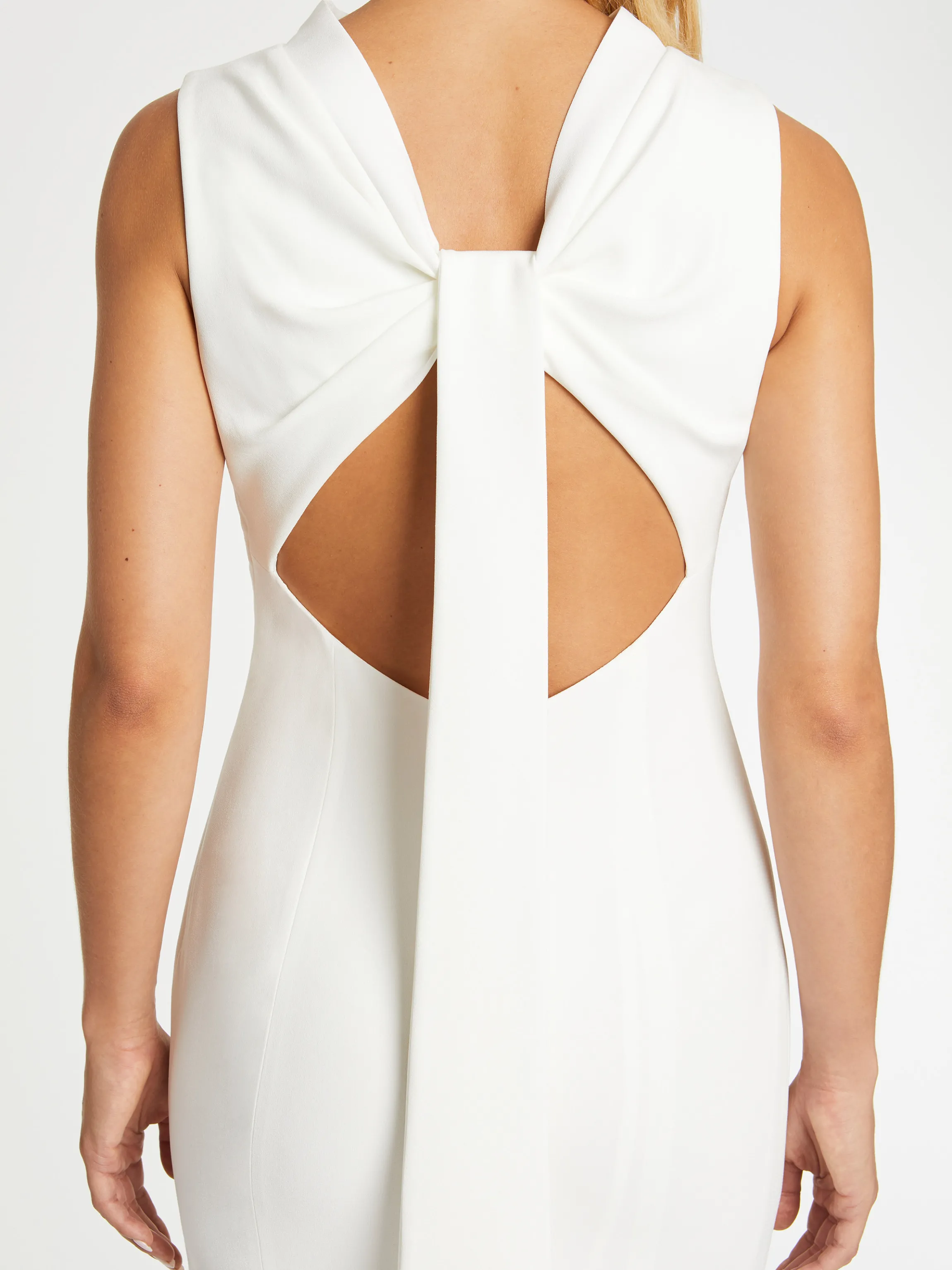 Hot Robe Longue Dos Nu En Crepe Envers Satin Femme Robes