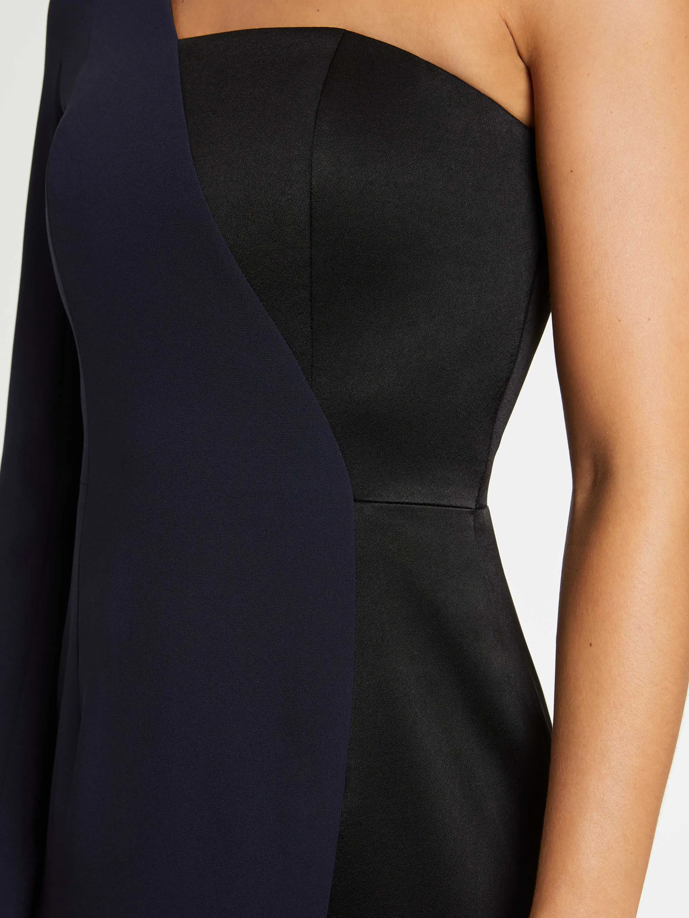 Store Robe Longue Graphique En Crepe De Satin Femme Robes