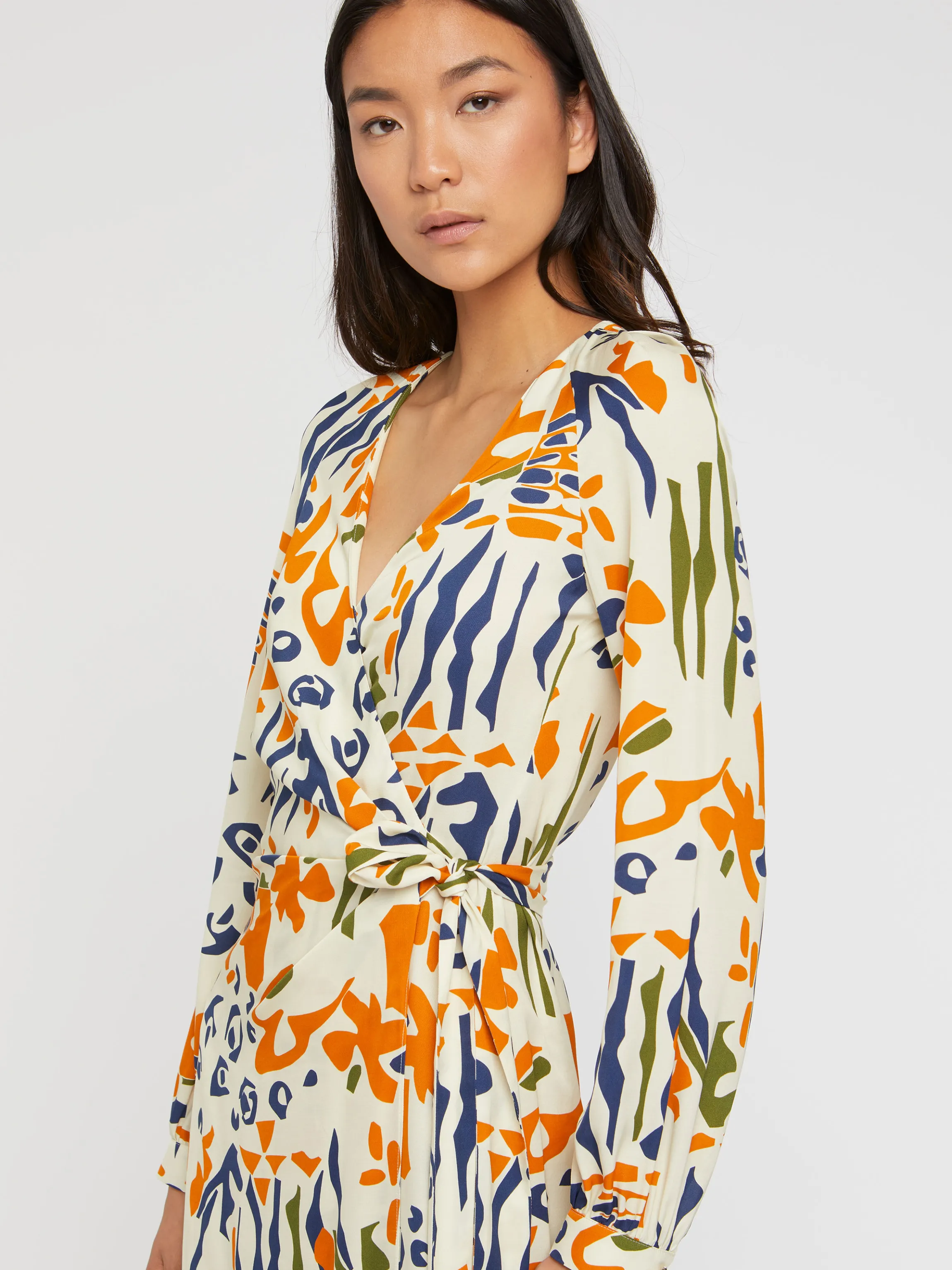 Online Robe Longue Portefeuille En Viscose Imprime Ethnique Femme Robes