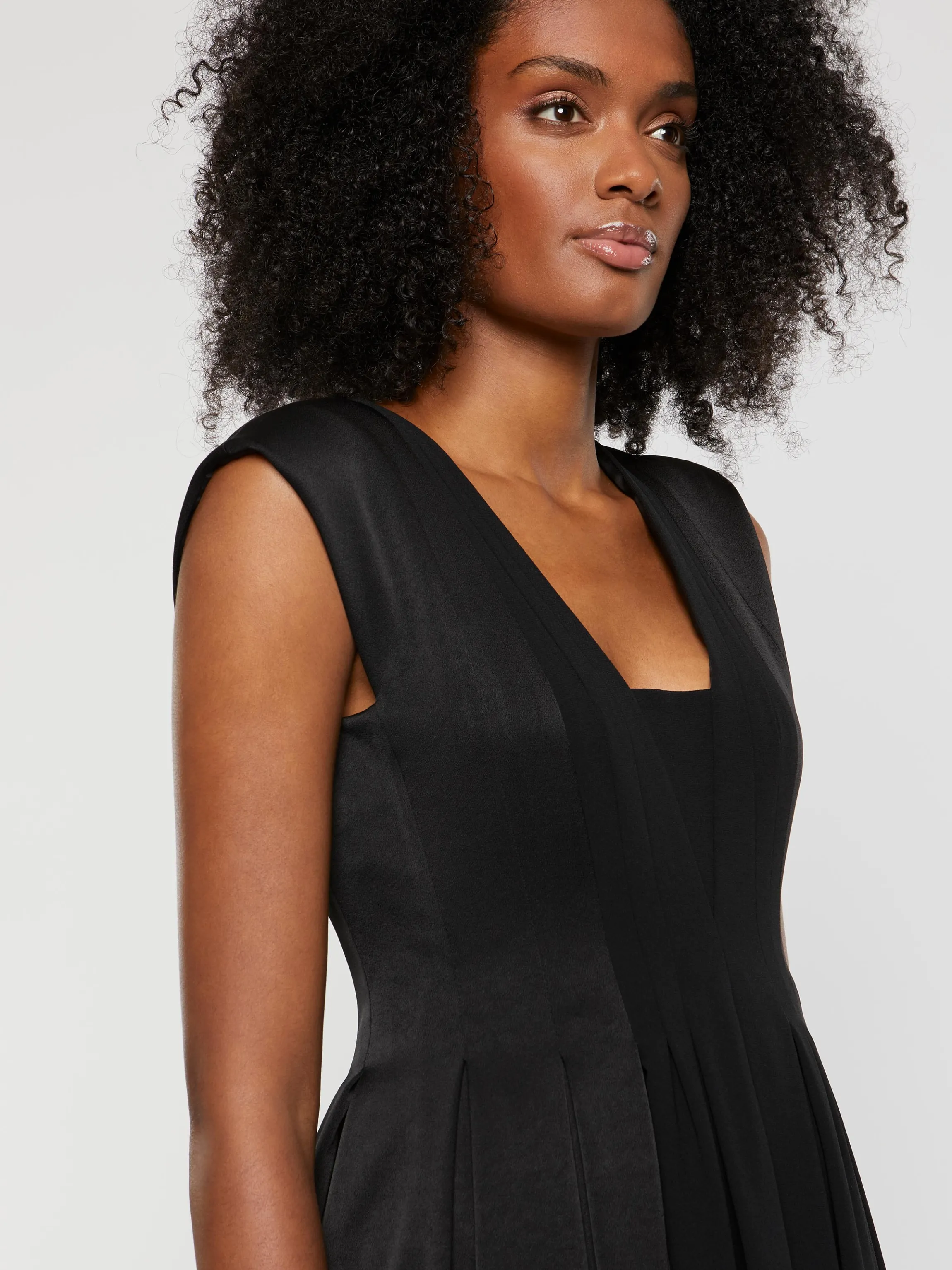 Discount Robe Midi Volumineuse En Crepe Femme Robes