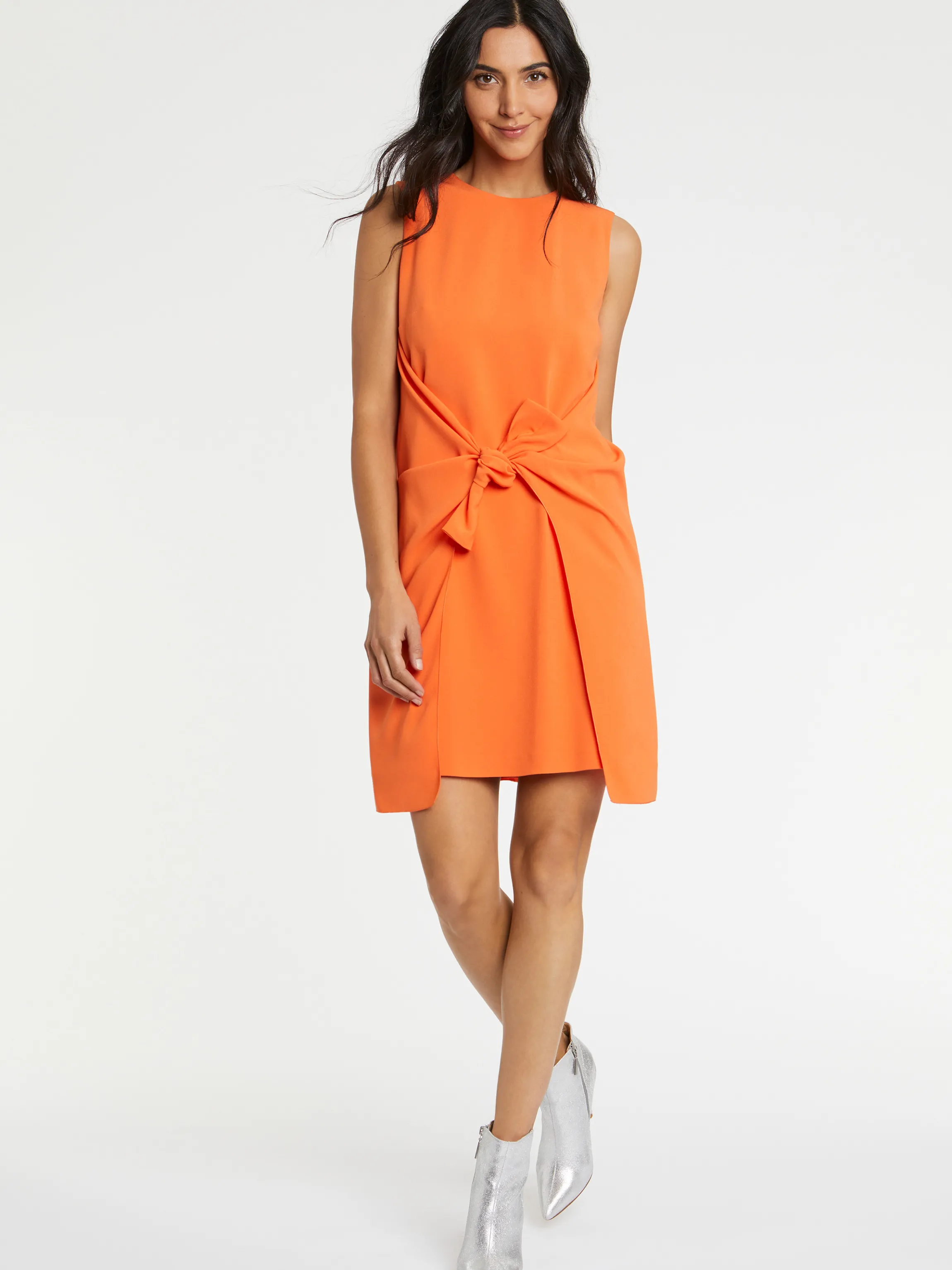 Best Robe Nouee En Crepe Envers Satin Femme Robes