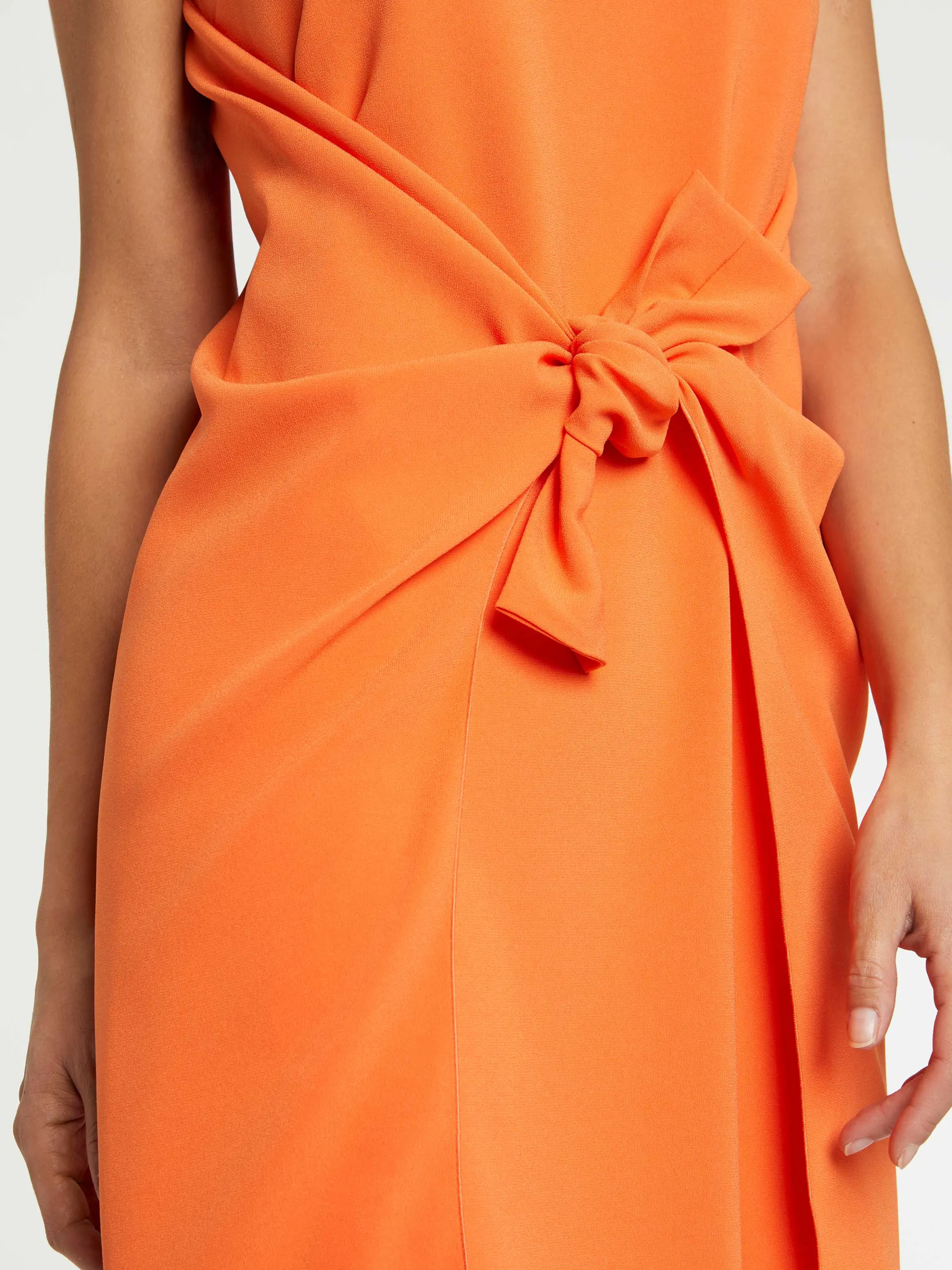Best Robe Nouee En Crepe Envers Satin Femme Robes