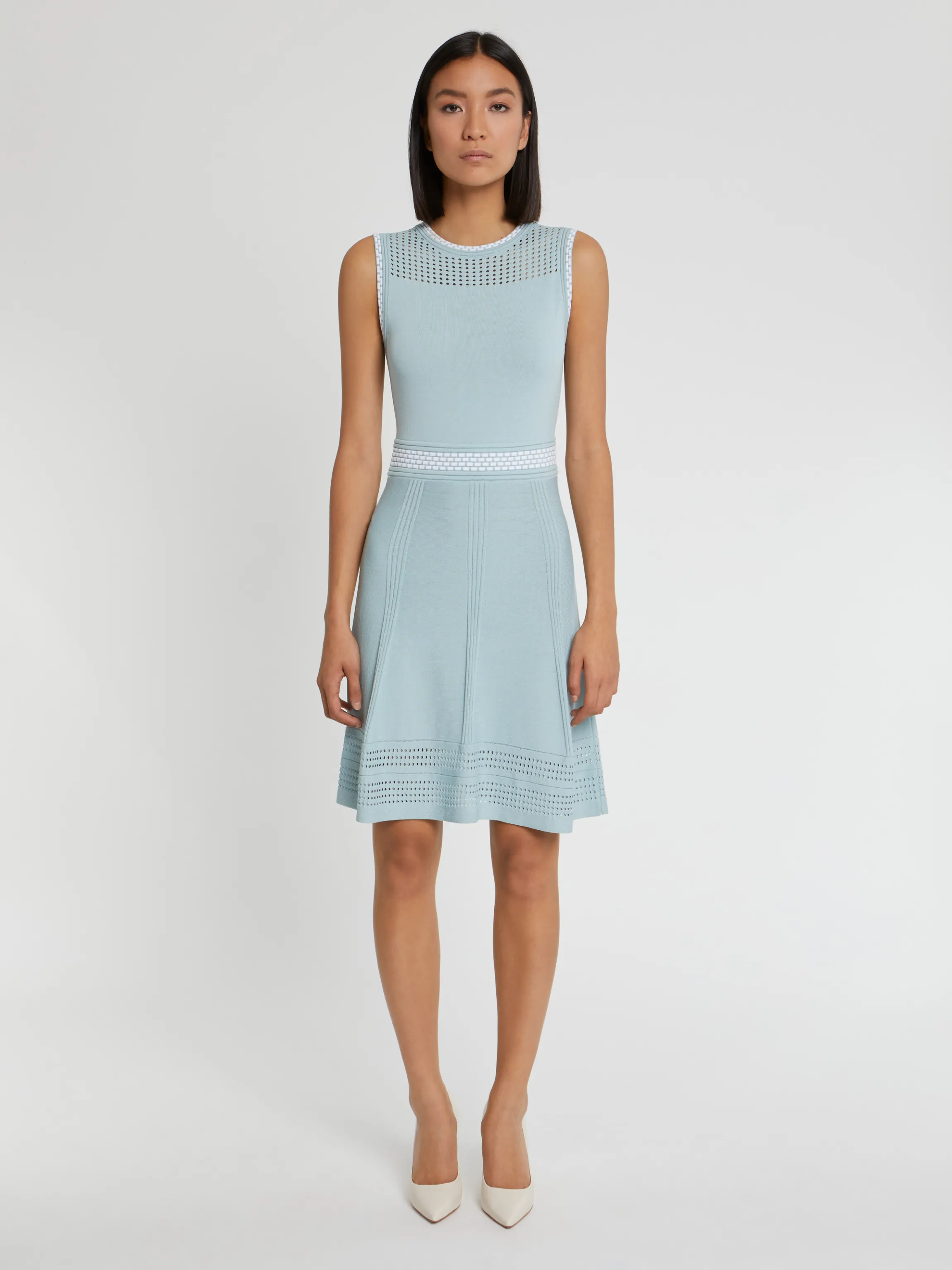 Discount Robe Patineuse En Maille Ajouree Femme Robes