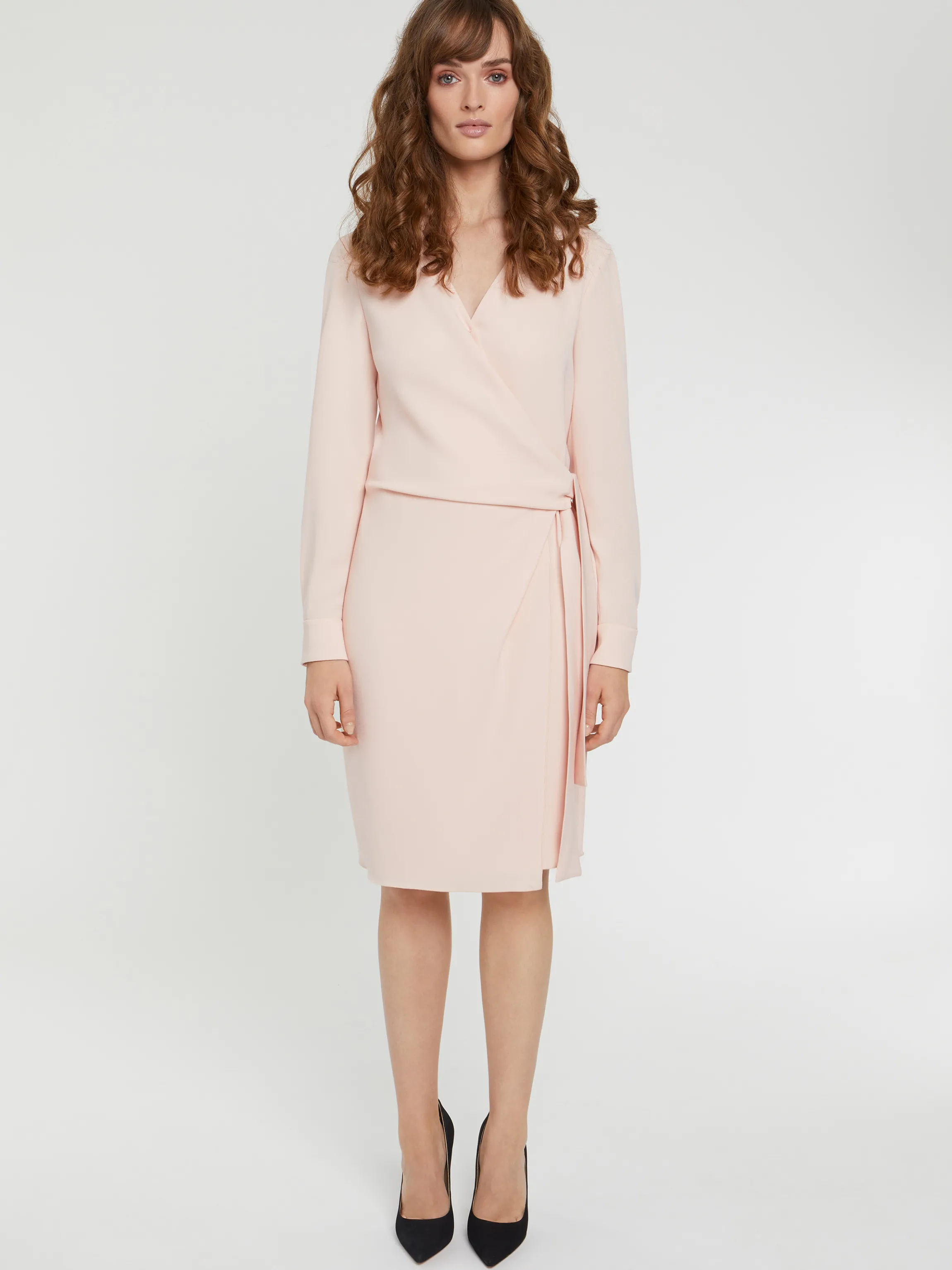 Online Robe Portefeuille En Crepe Envers Satin Femme Robes