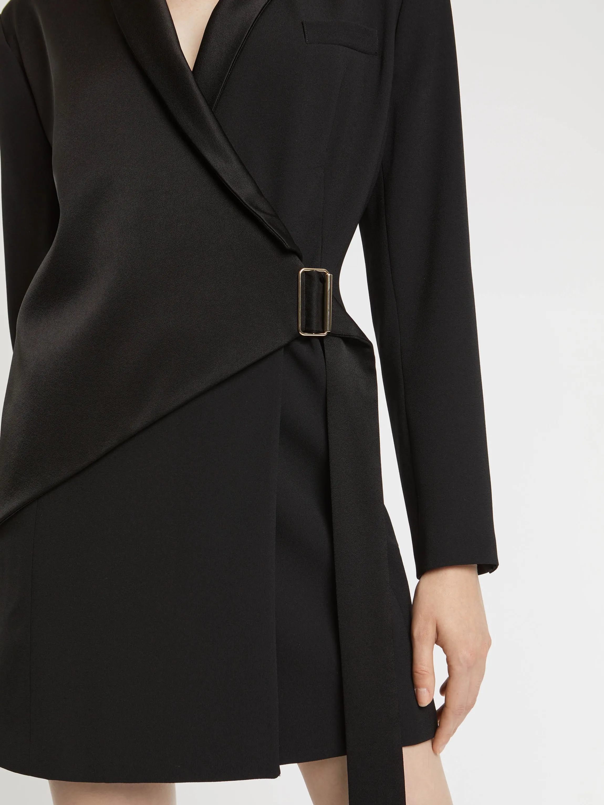Store Robe Tailleur Cache-Coeur En Crepe Envers Satin Femme Robes