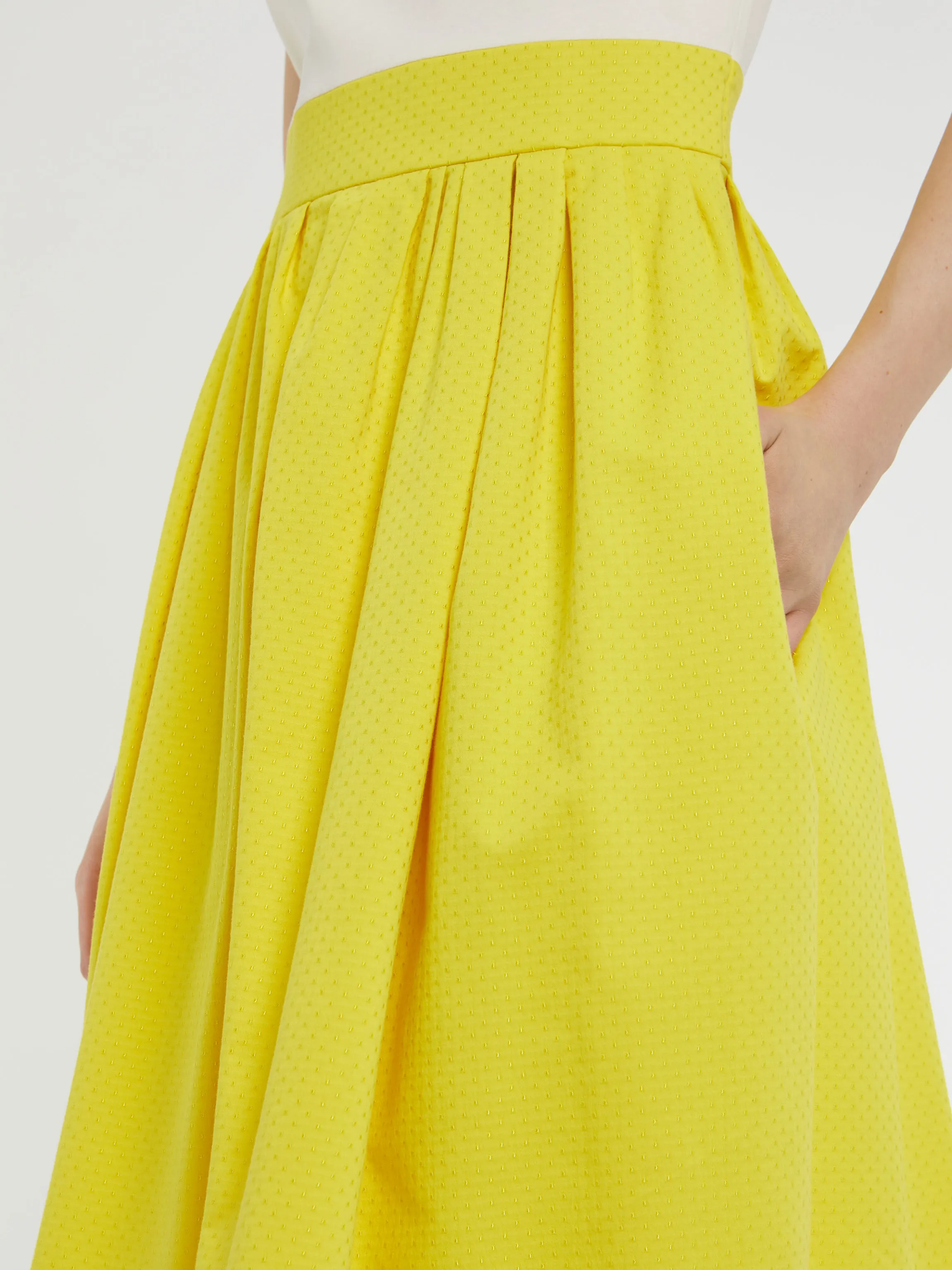 Online Robe Trompe-L'Oeil En Jacquard Plumetis Femme Robes