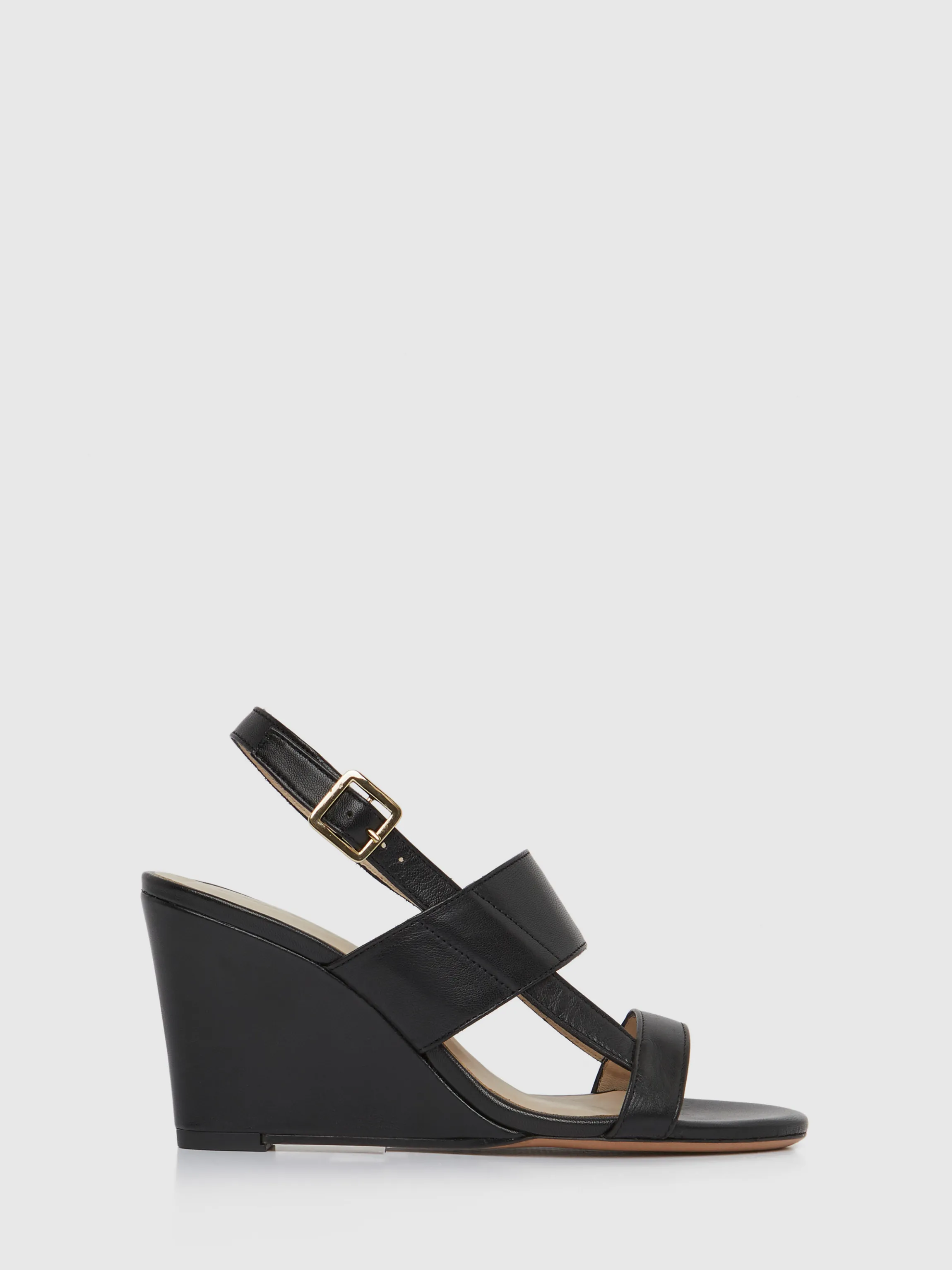 Best Sandales Compensees En Cuir Lisse Femme Accessoires