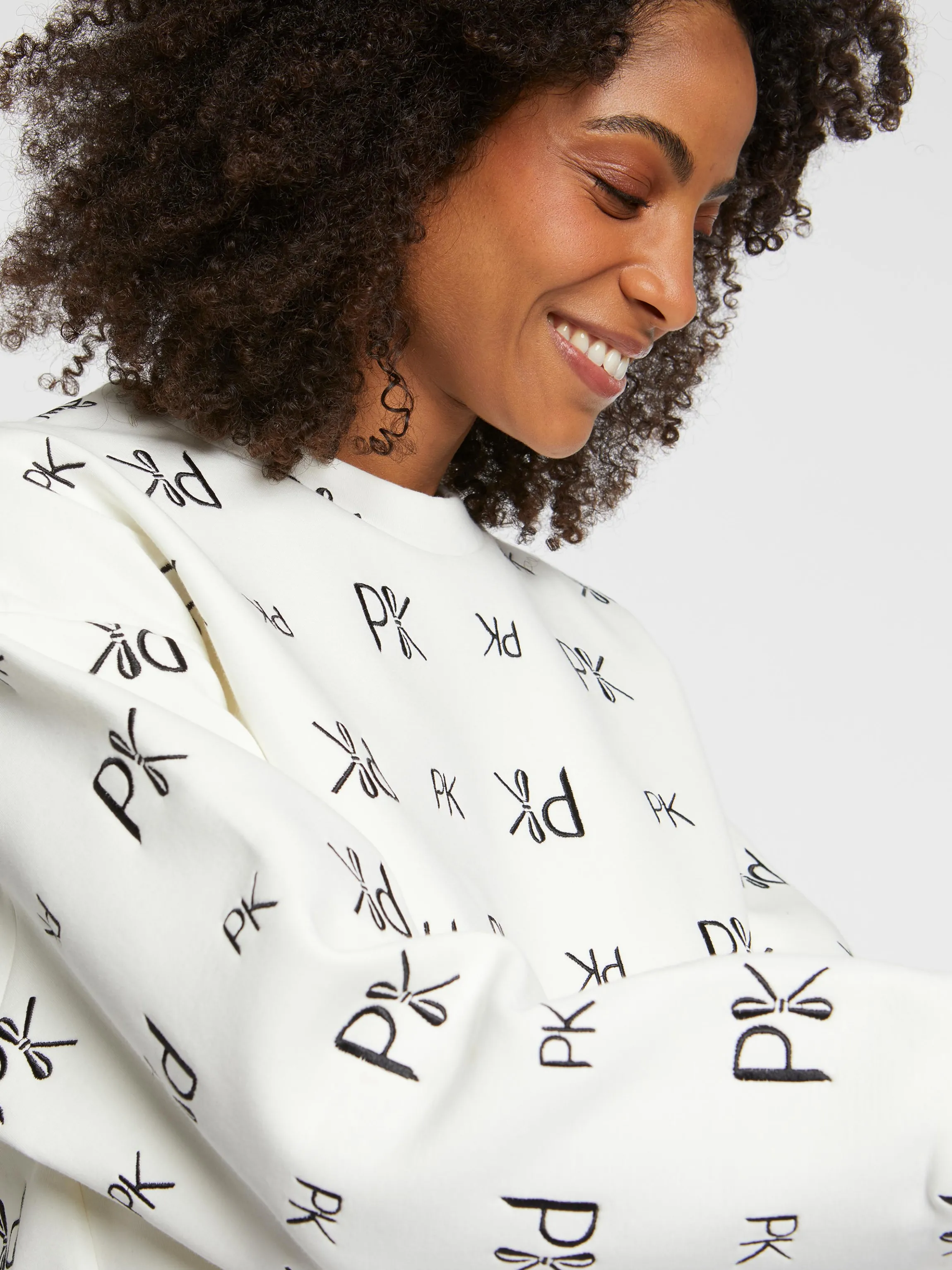 New Sweat-Shirt Brode En Double Jersey Femme Pulls Et Cardigans