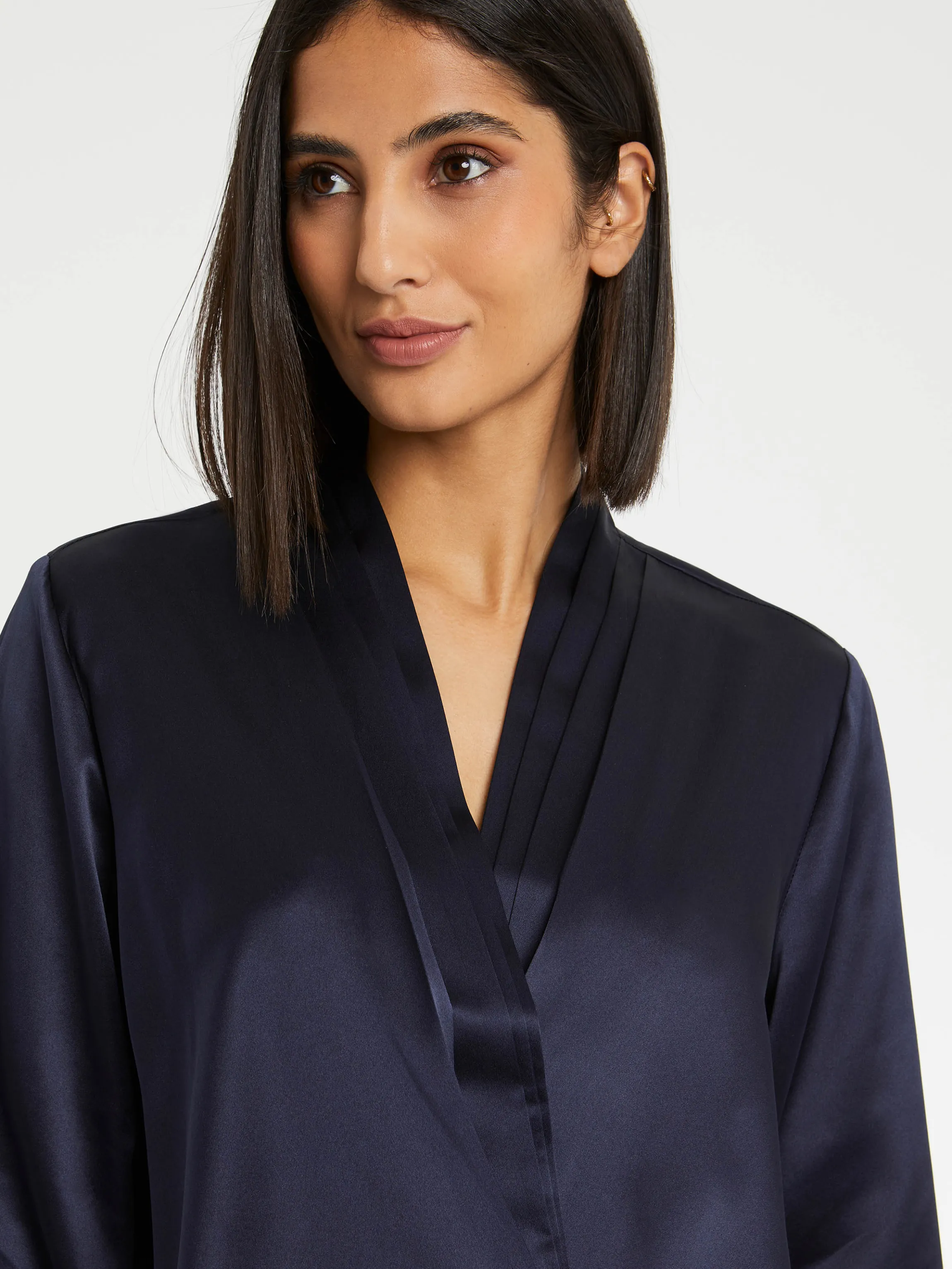 Discount Top Croise En Soie Femme Tops