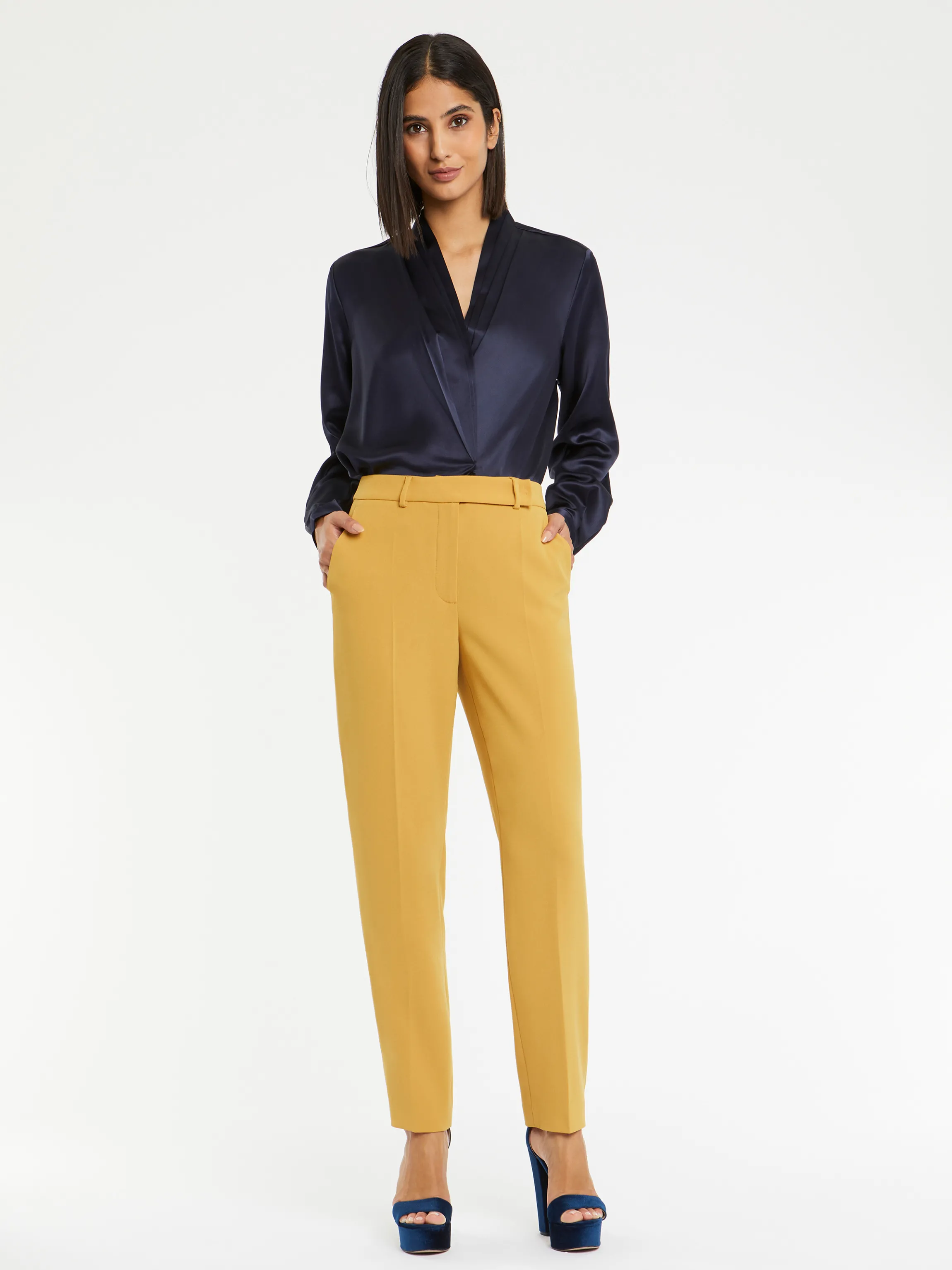 Discount Top Croise En Soie Femme Tops