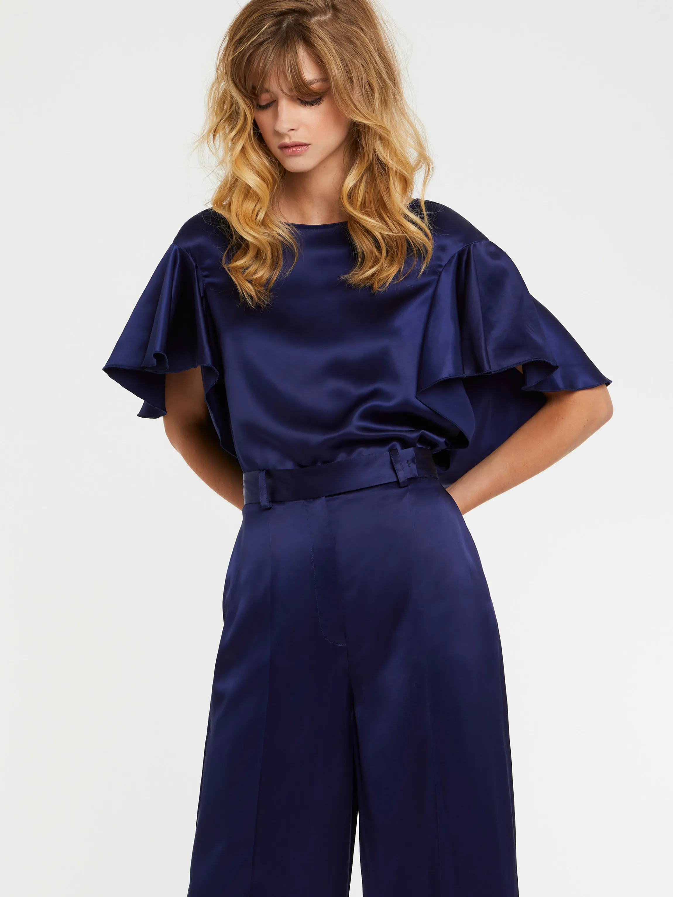 Fashion Top En Satin Fluide Femme Tops