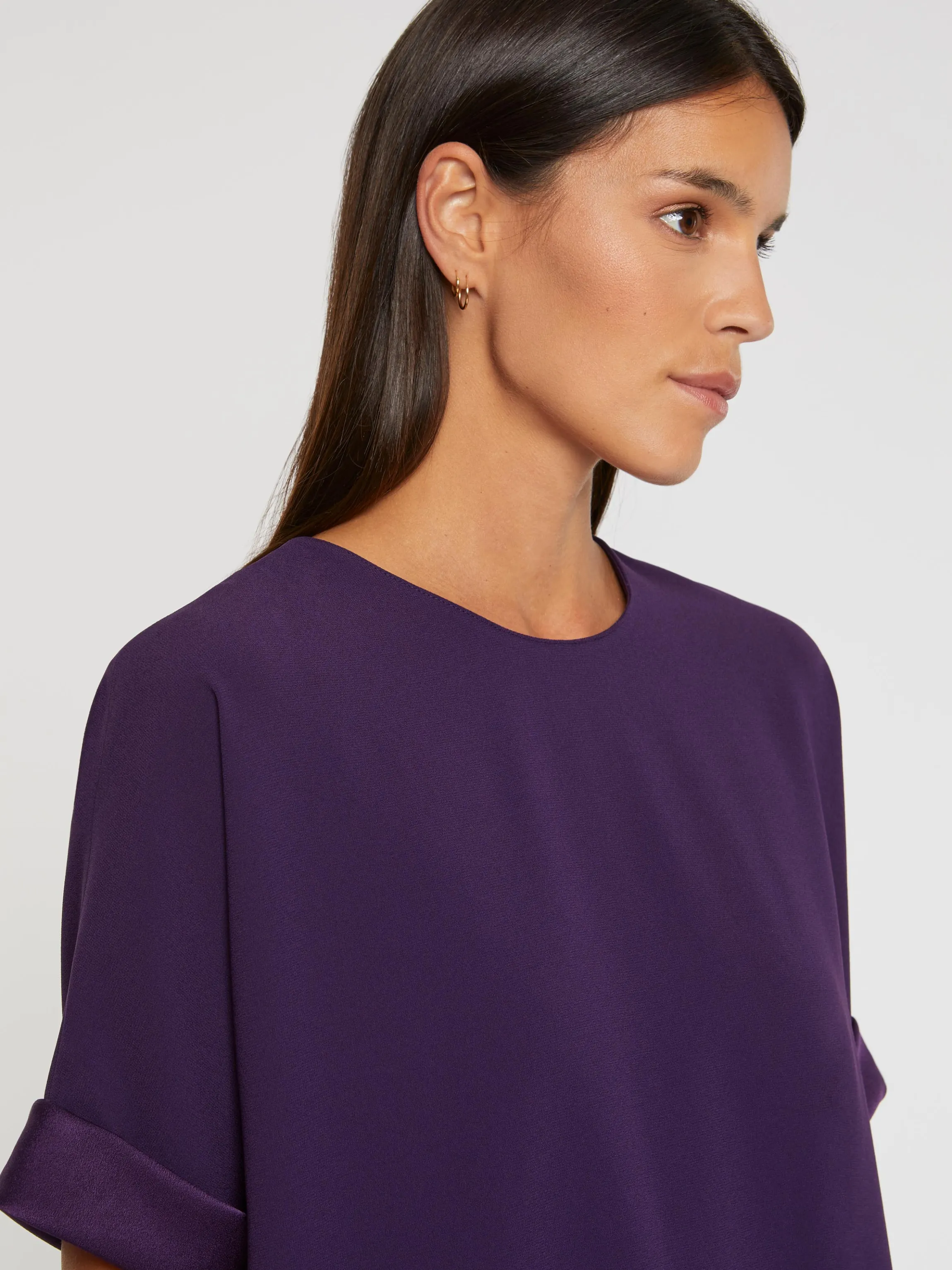 Sale Top Fluide En Crepe Envers Satin Femme Tops