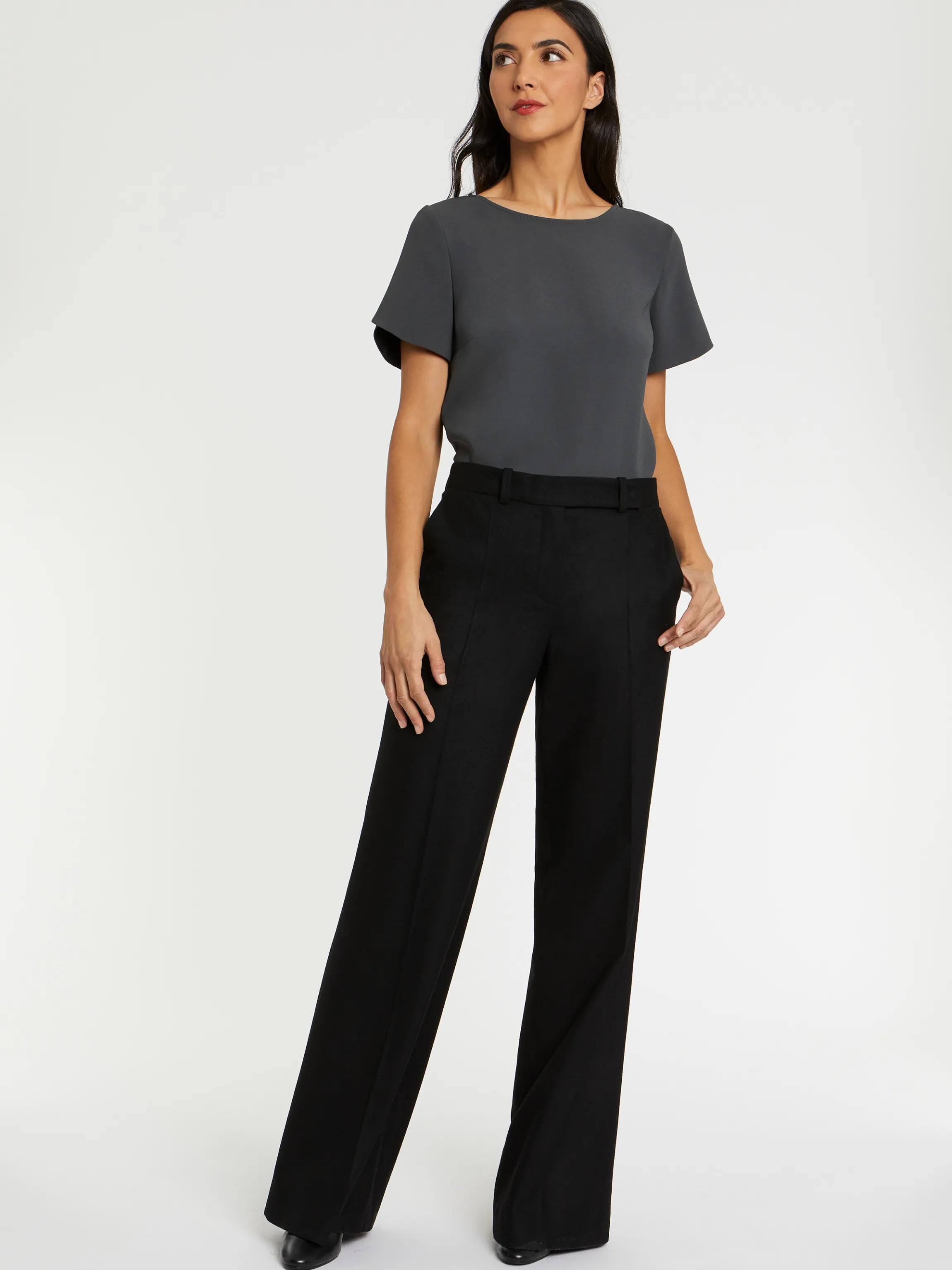 Best Sale Top Manches Courtes En Tissu Crepe Femme Tops