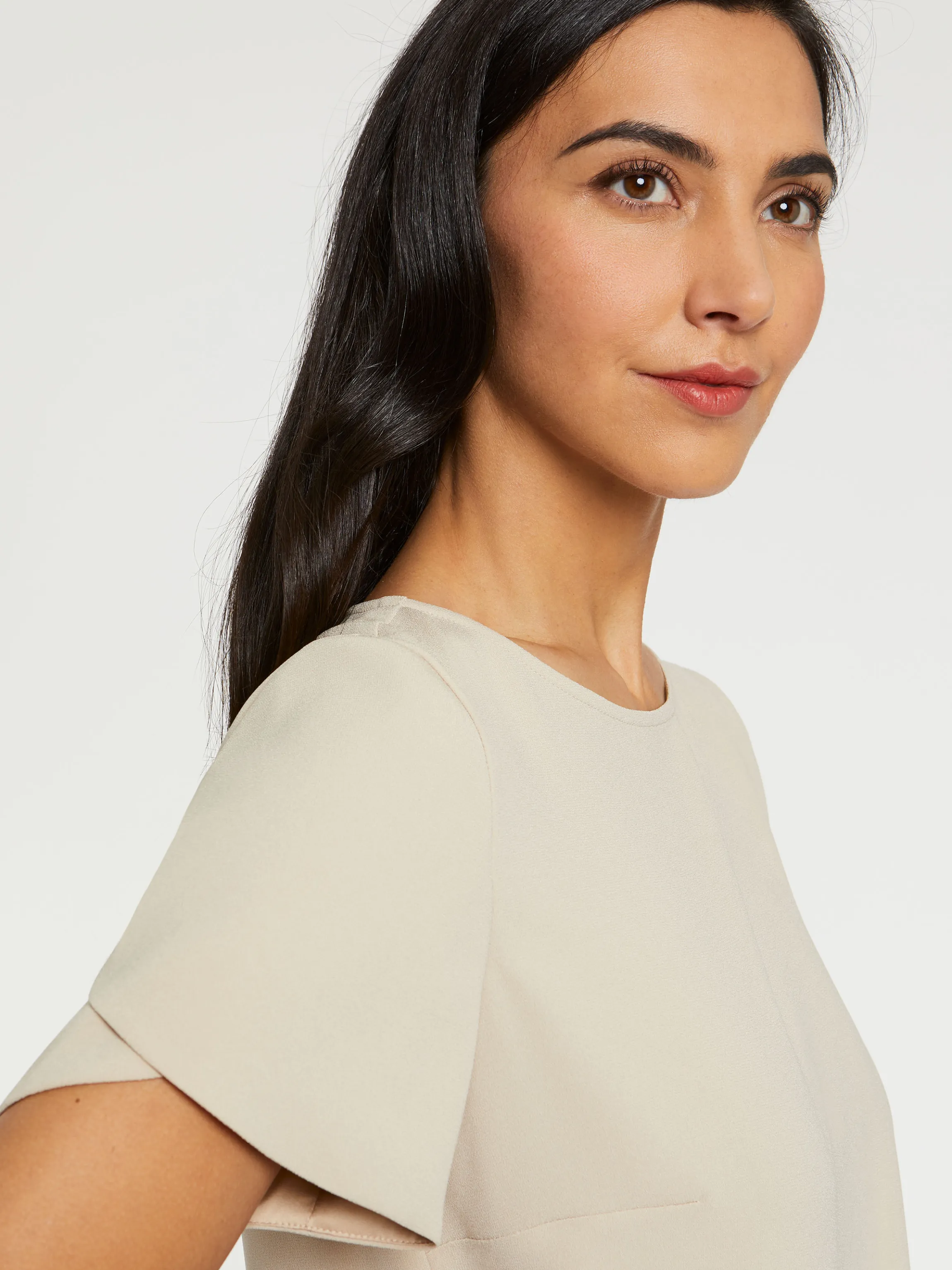 Store Top Manches Courtes En Tissu Crepe Femme Tops