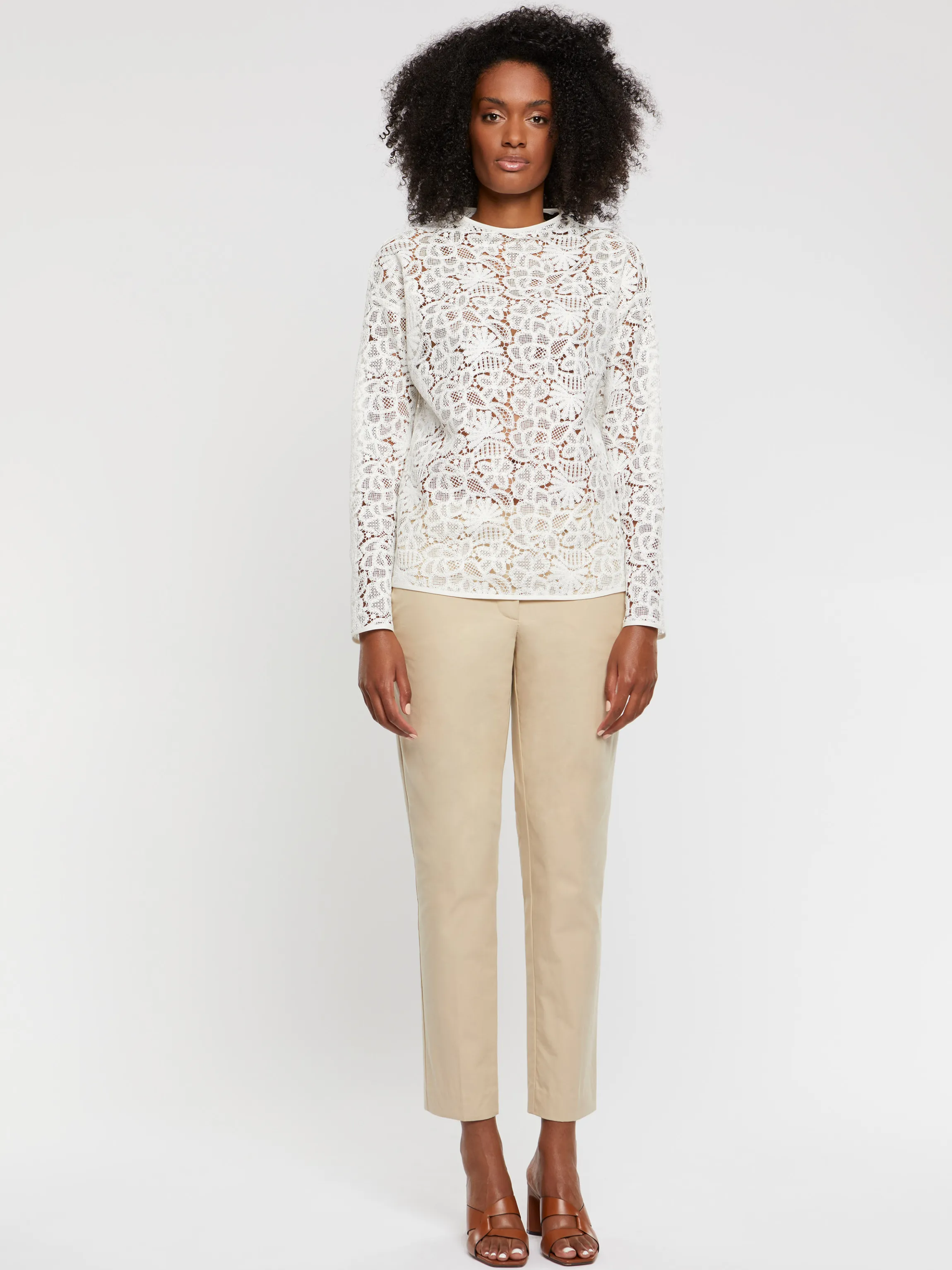 Flash Sale Top Manches Longues En Dentelle Femme Tops