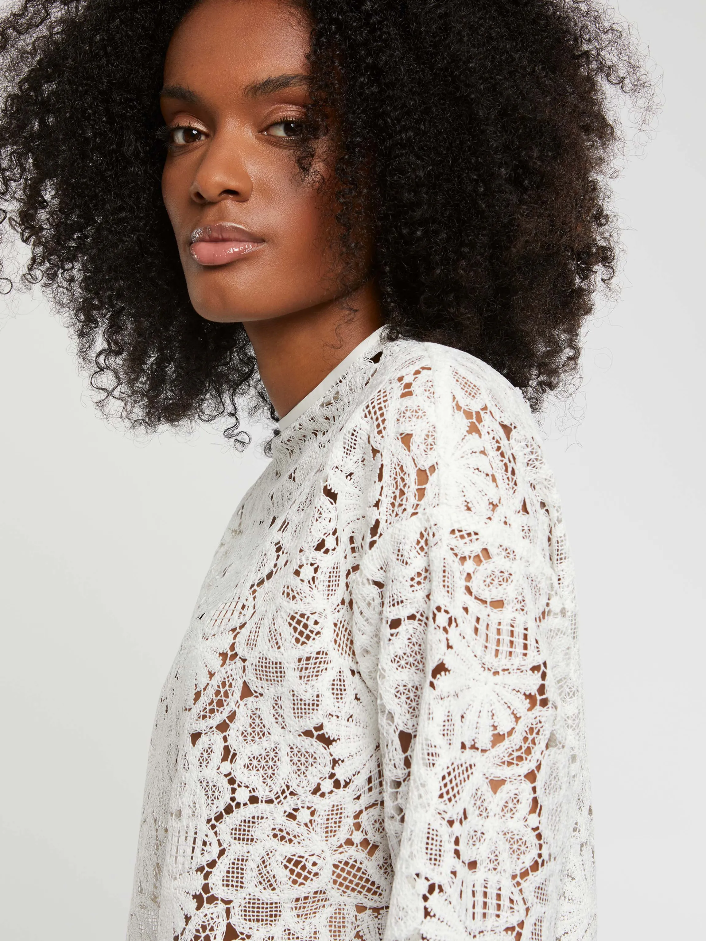 Flash Sale Top Manches Longues En Dentelle Femme Tops