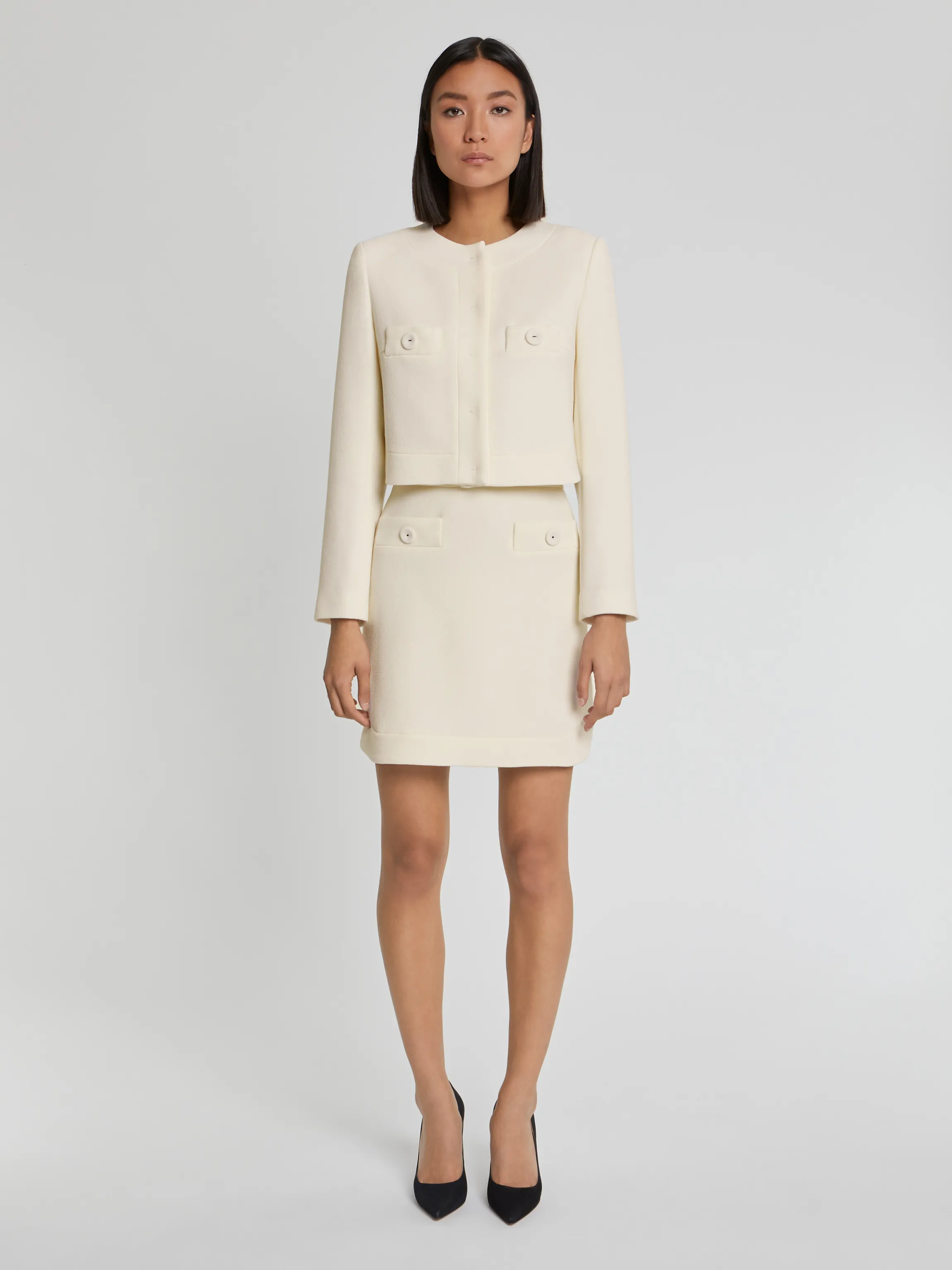 Best Veste Courte A Boutons En Laine Vierge Femme Vestes
