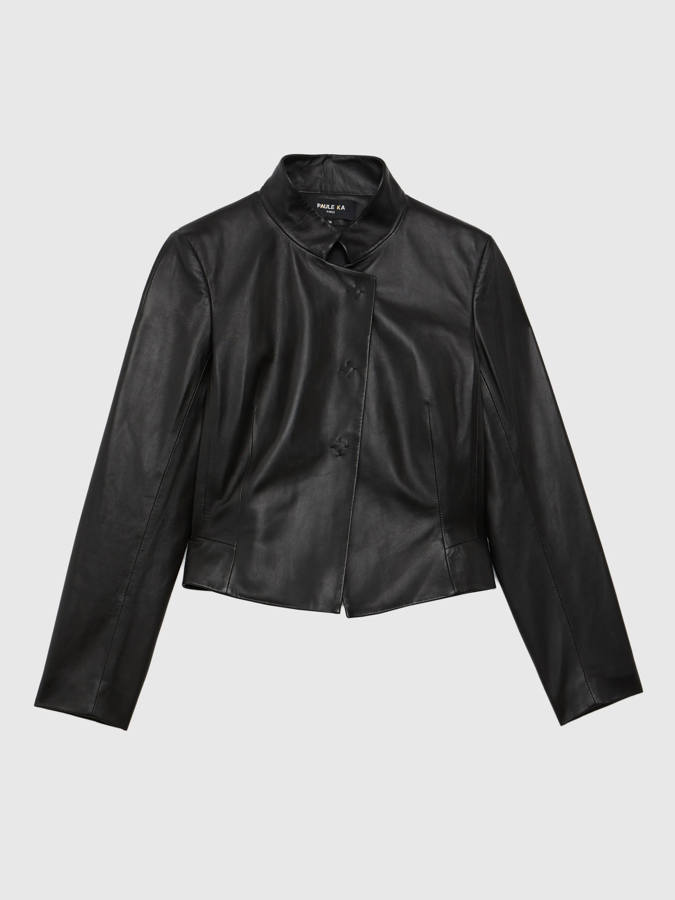 Sale Veste Courte En Cuir D'Agneau Femme Vestes