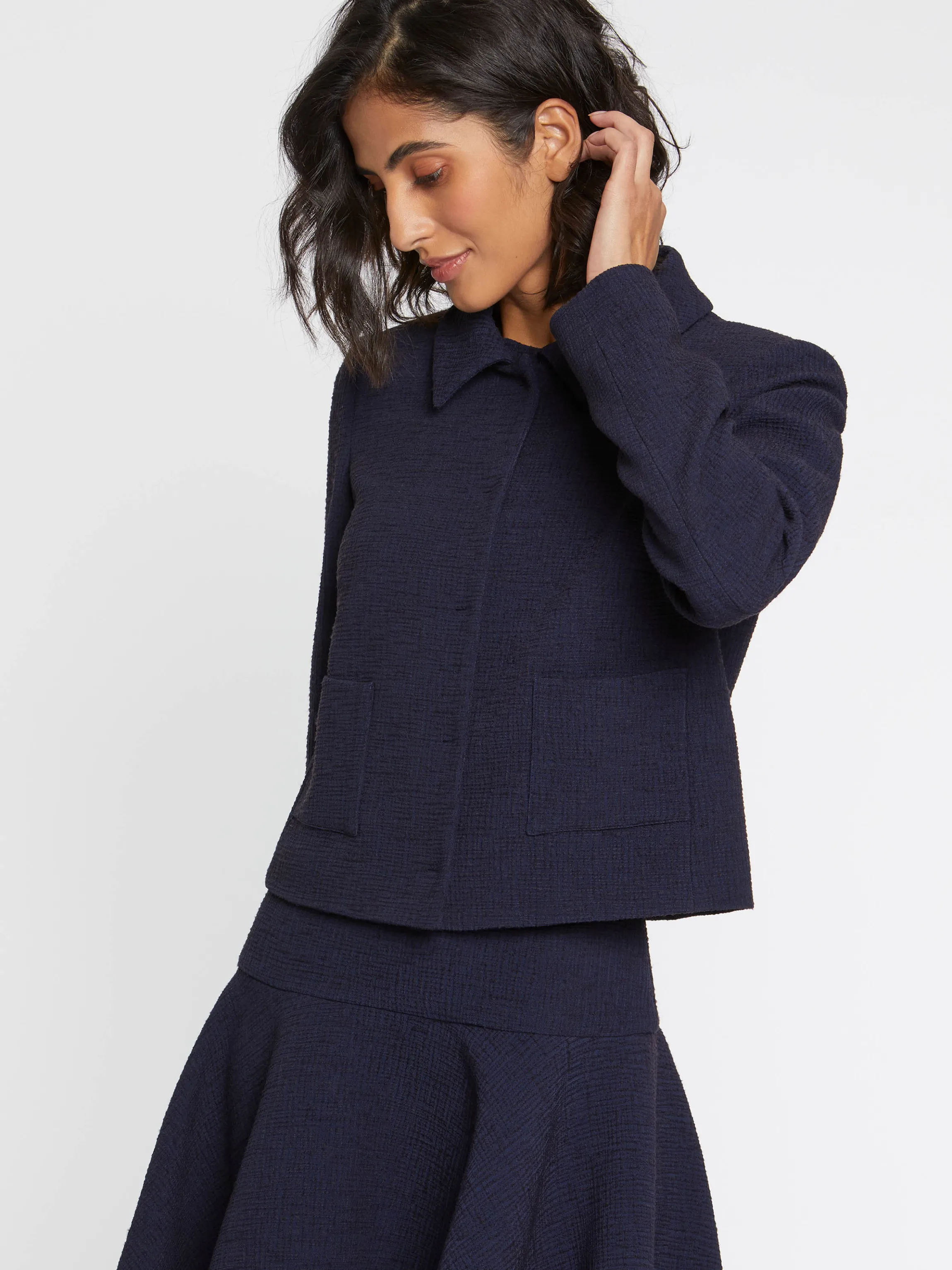 Flash Sale Veste Courte En Jacquard De Laine Femme Vestes