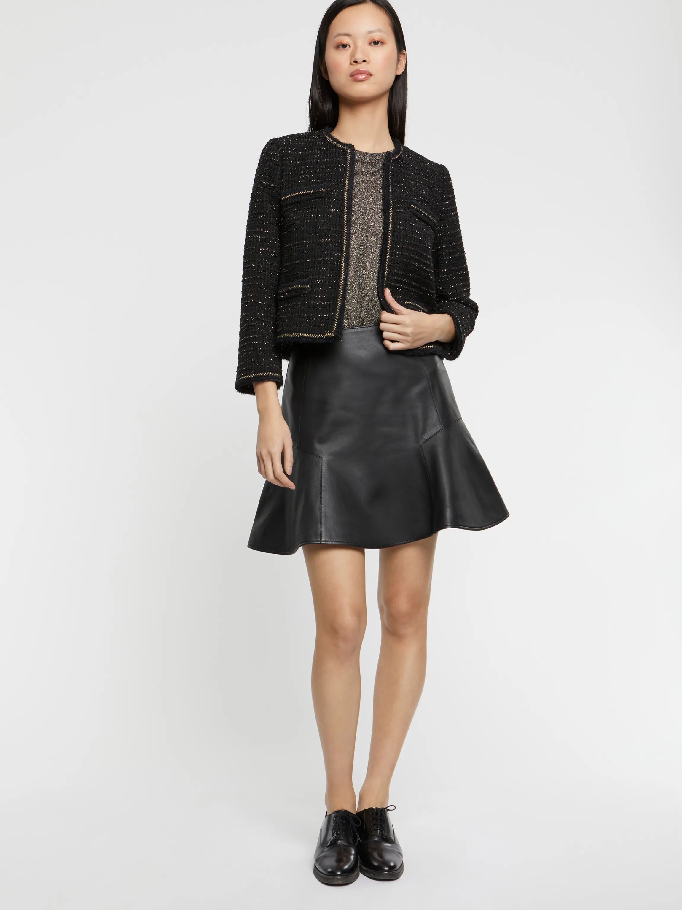 Best Veste Courte En Tweed Lurex Femme Vestes