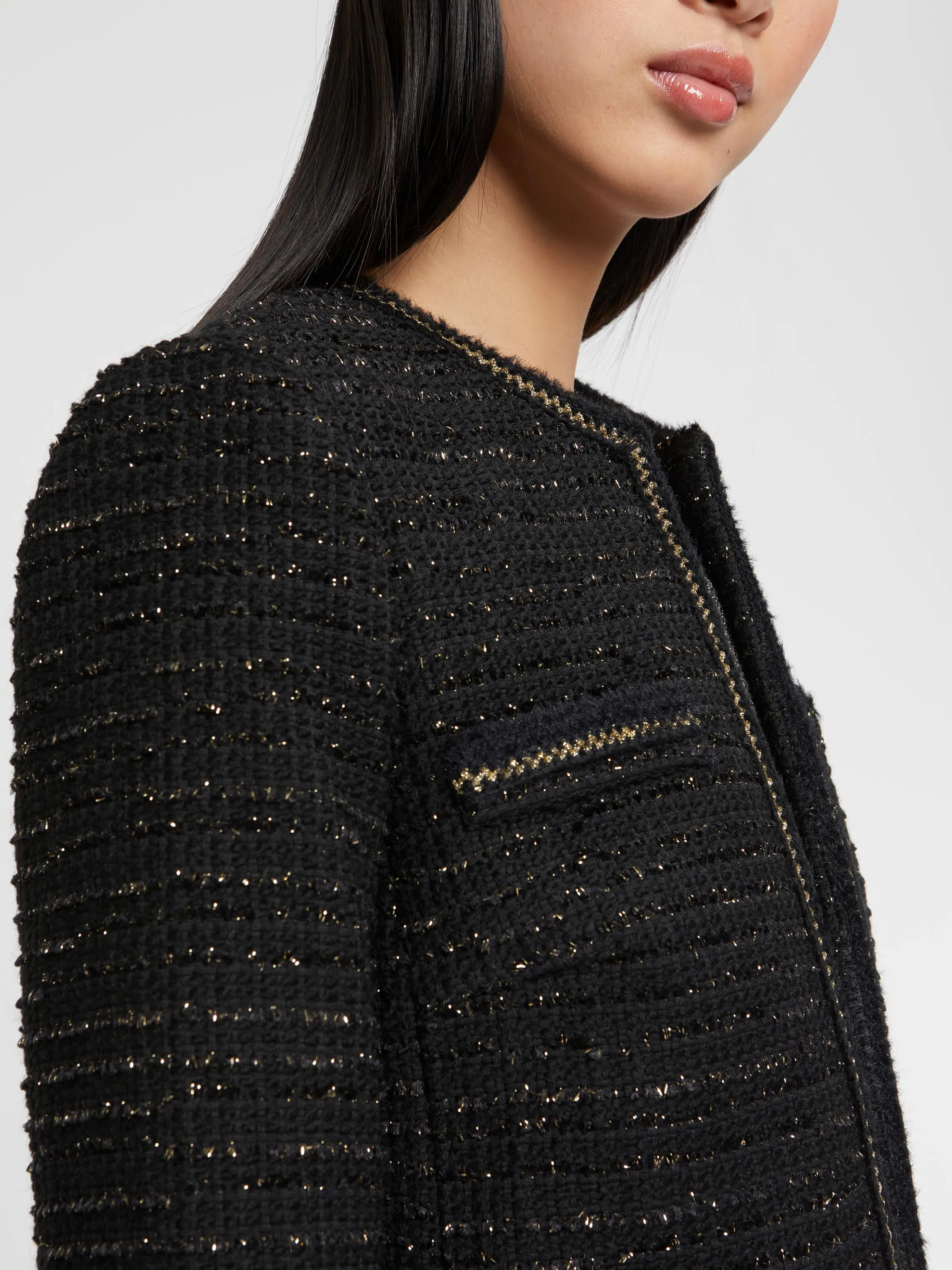 Best Veste Courte En Tweed Lurex Femme Vestes
