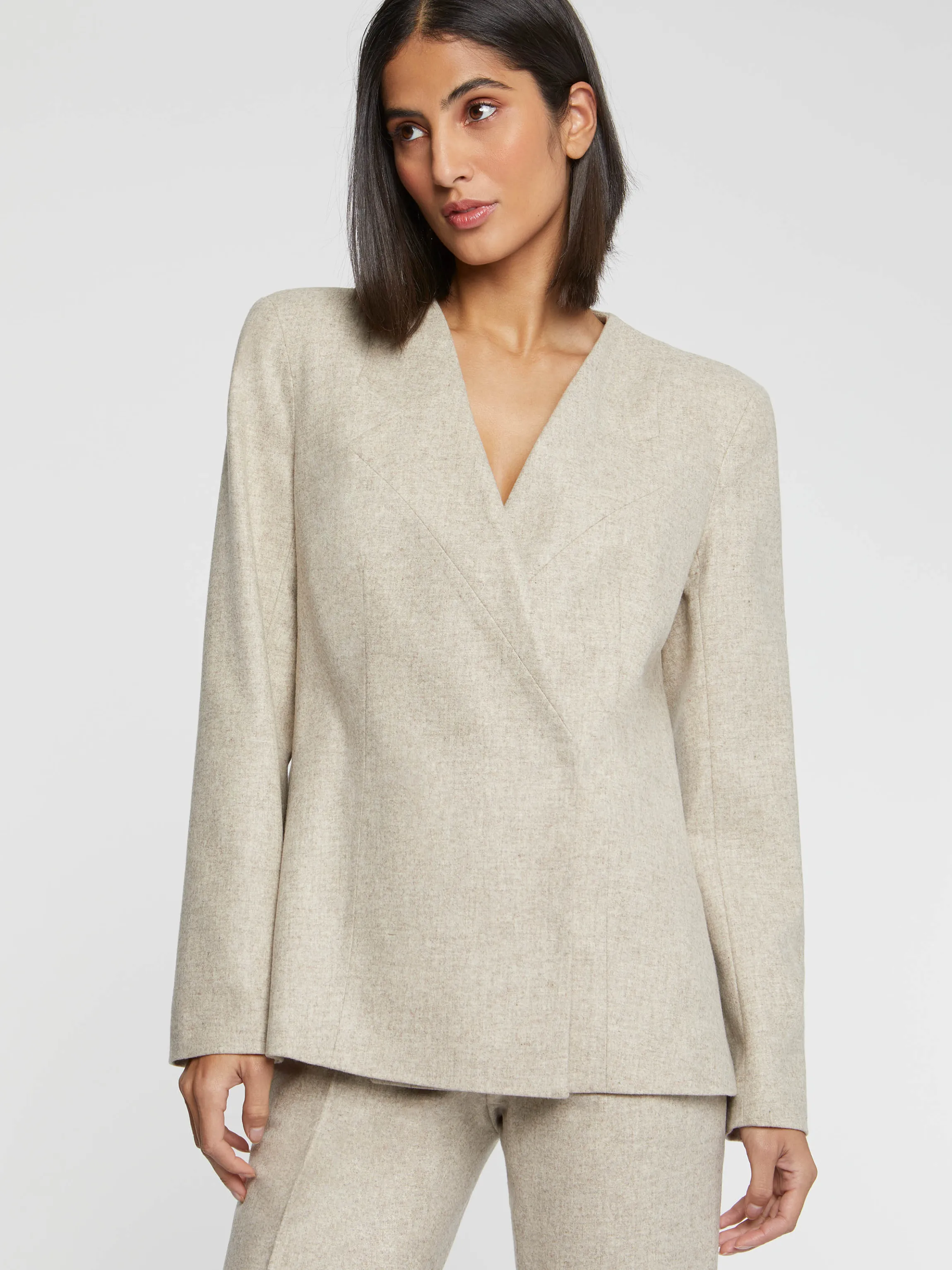 Discount Veste Croisee En Laine Femme Vestes